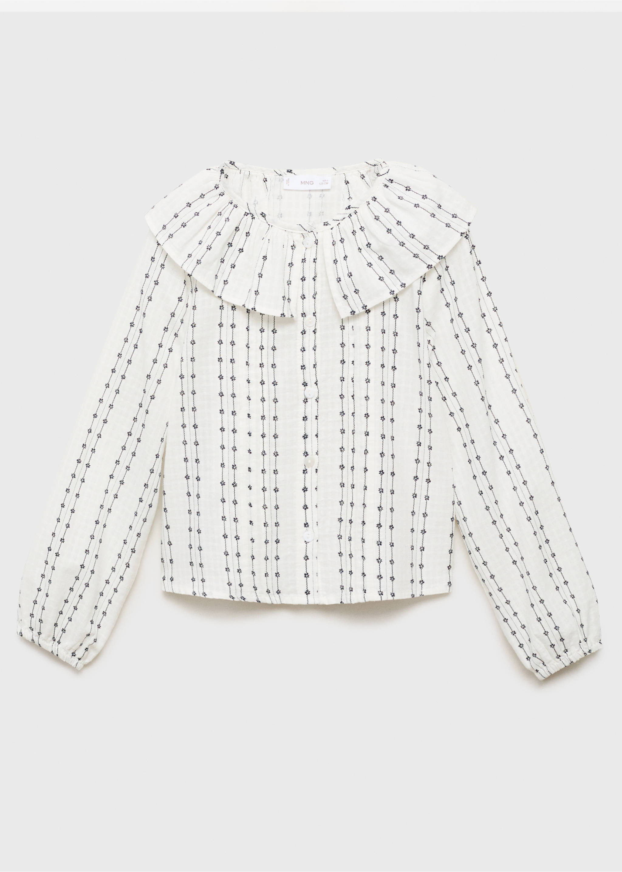Blouse col Claudine - Article sans modèle, Écru. Ref: 17055151-00.