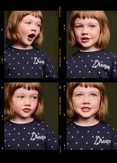 Embroidered sweatshirt with floral pattern — Navy 1
