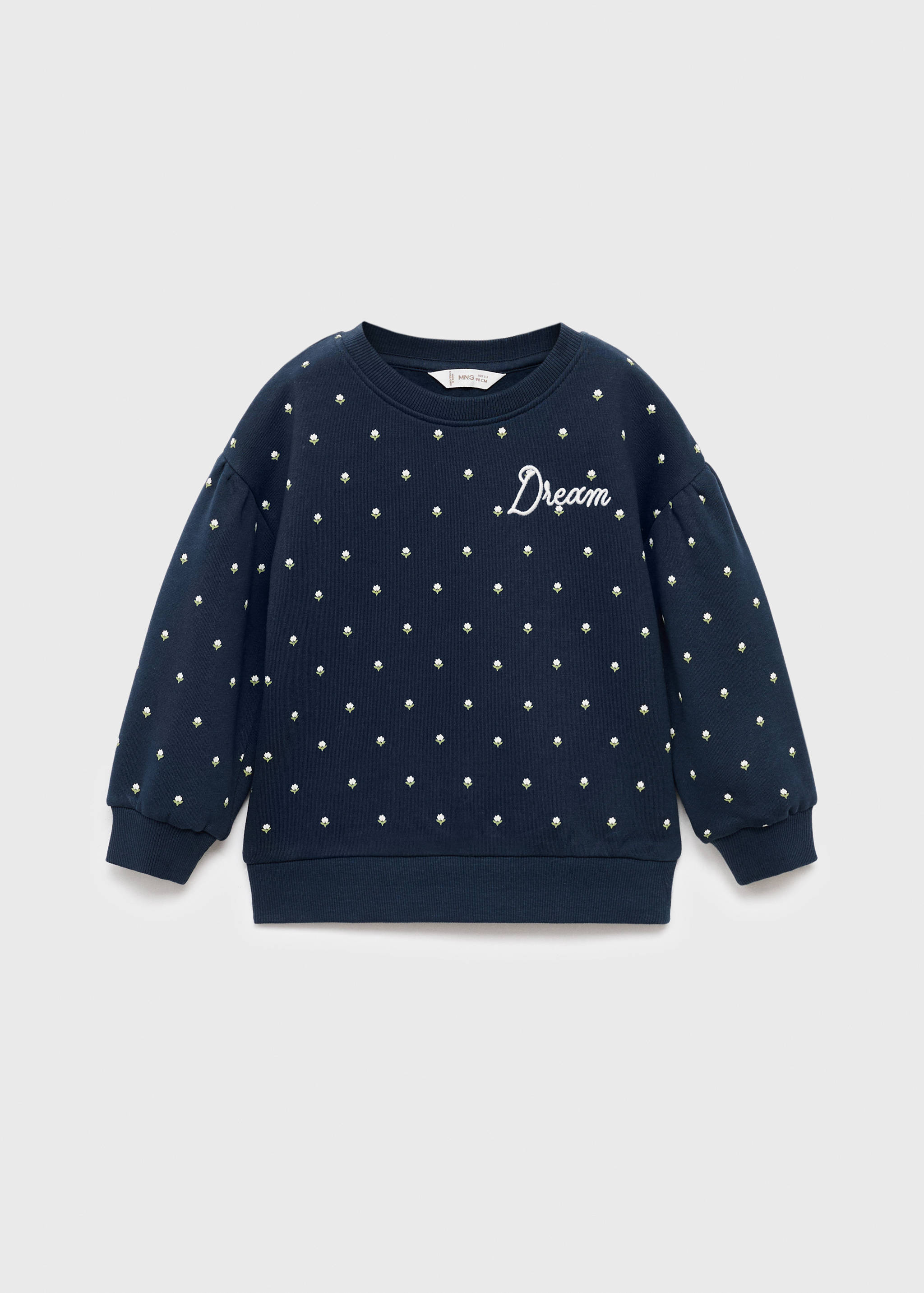Embroidered sweatshirt with floral pattern - Article without model