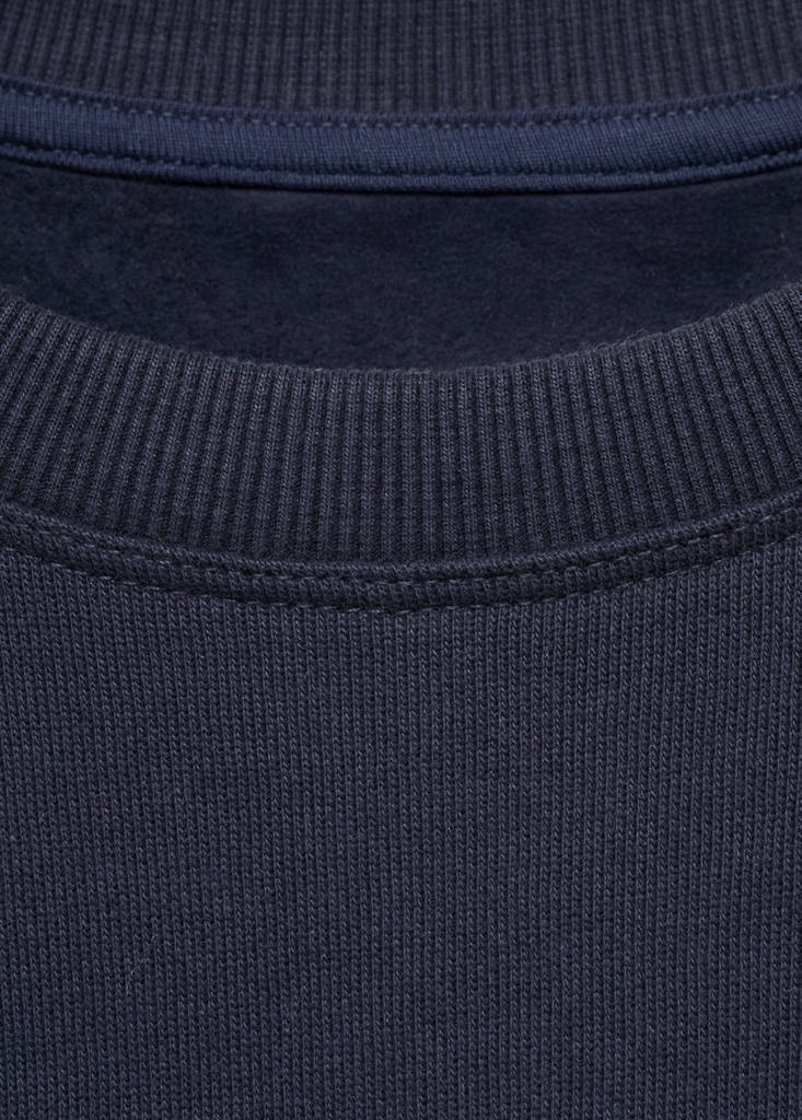 Printed embroidered sweatshirt — Navy