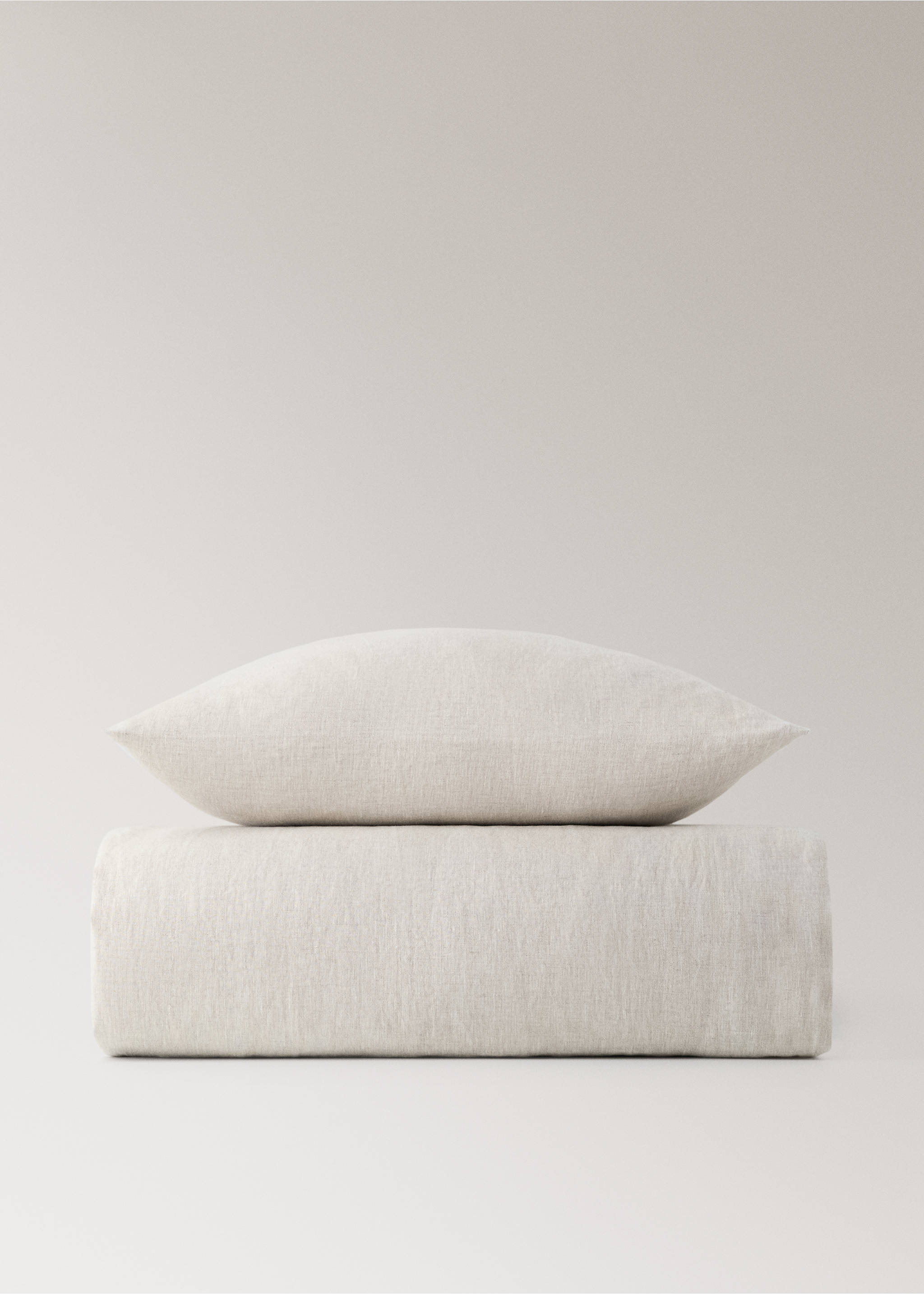 Washed linen children's duvet cover for 90 cm bed - Article without model, Beige. Ref: 17055165-00.