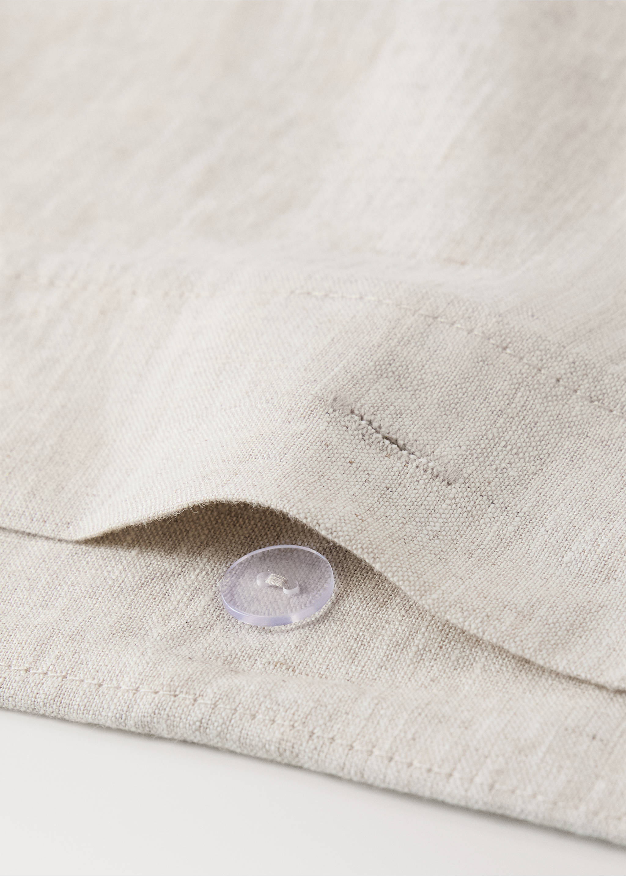 Washed linen children's duvet cover for 90 cm bed - Details of the article 1, Beige. Ref: 17055165-00.