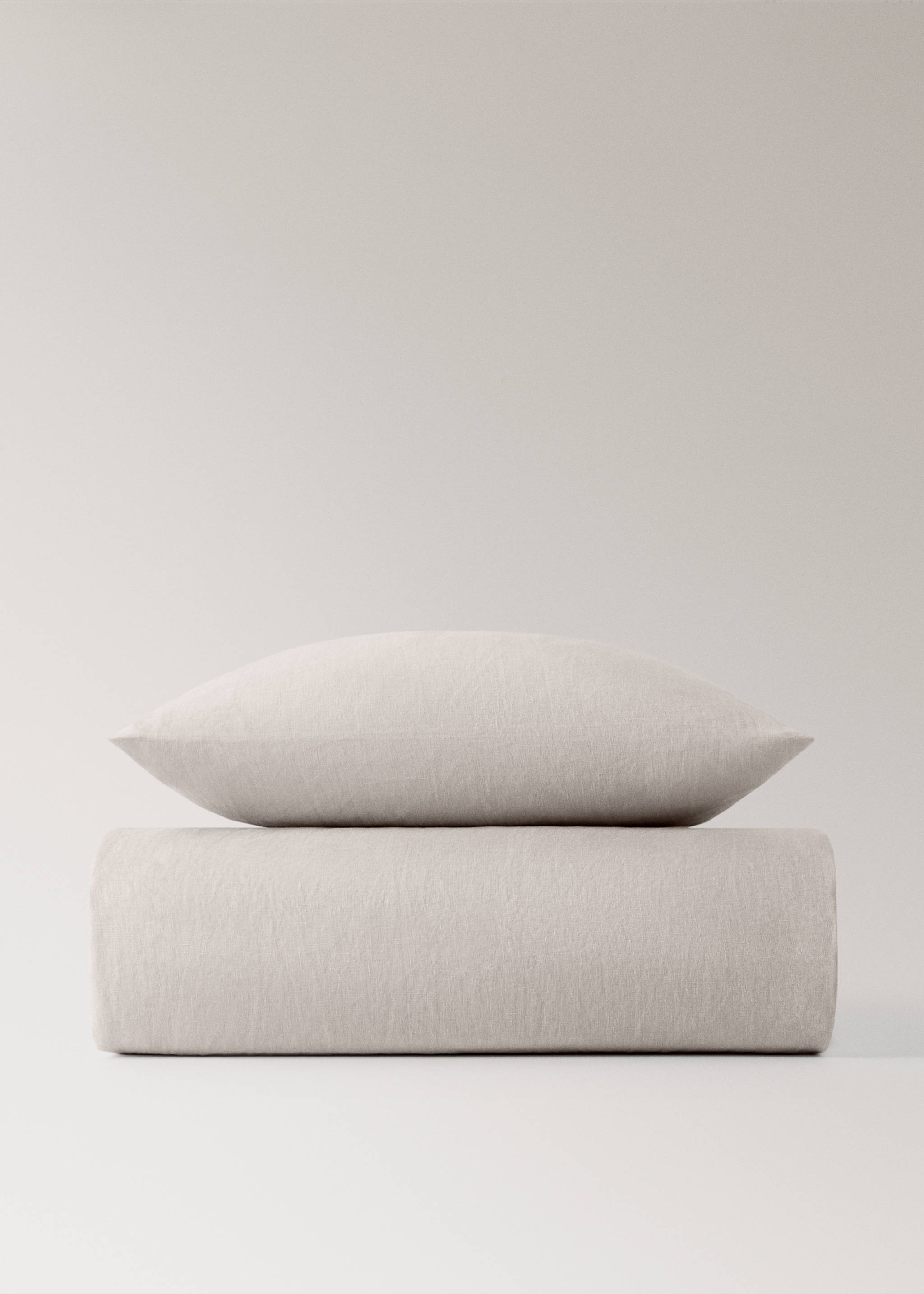 Washed linen children's duvet cover for 90 cm bed - Article without model, Medium Brown. Ref: 17055165-00.