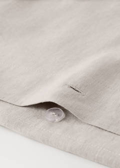 Washed linen children's duvet cover for 90 cm bed — Medium Brown 2