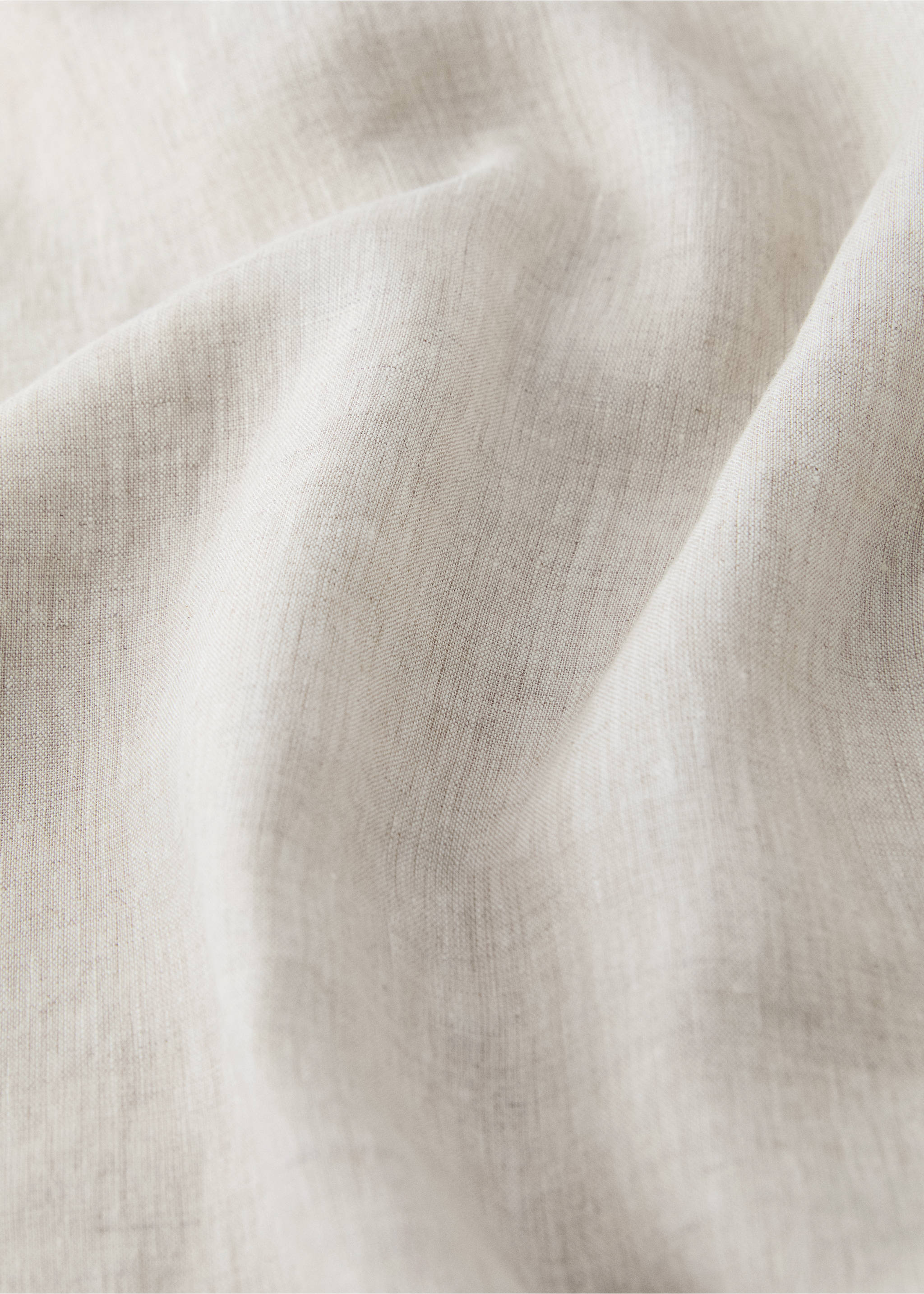 Washed linen children's fitted sheet for 90 cm bed - Details of the article 2, Beige. Ref: 17055167-00.