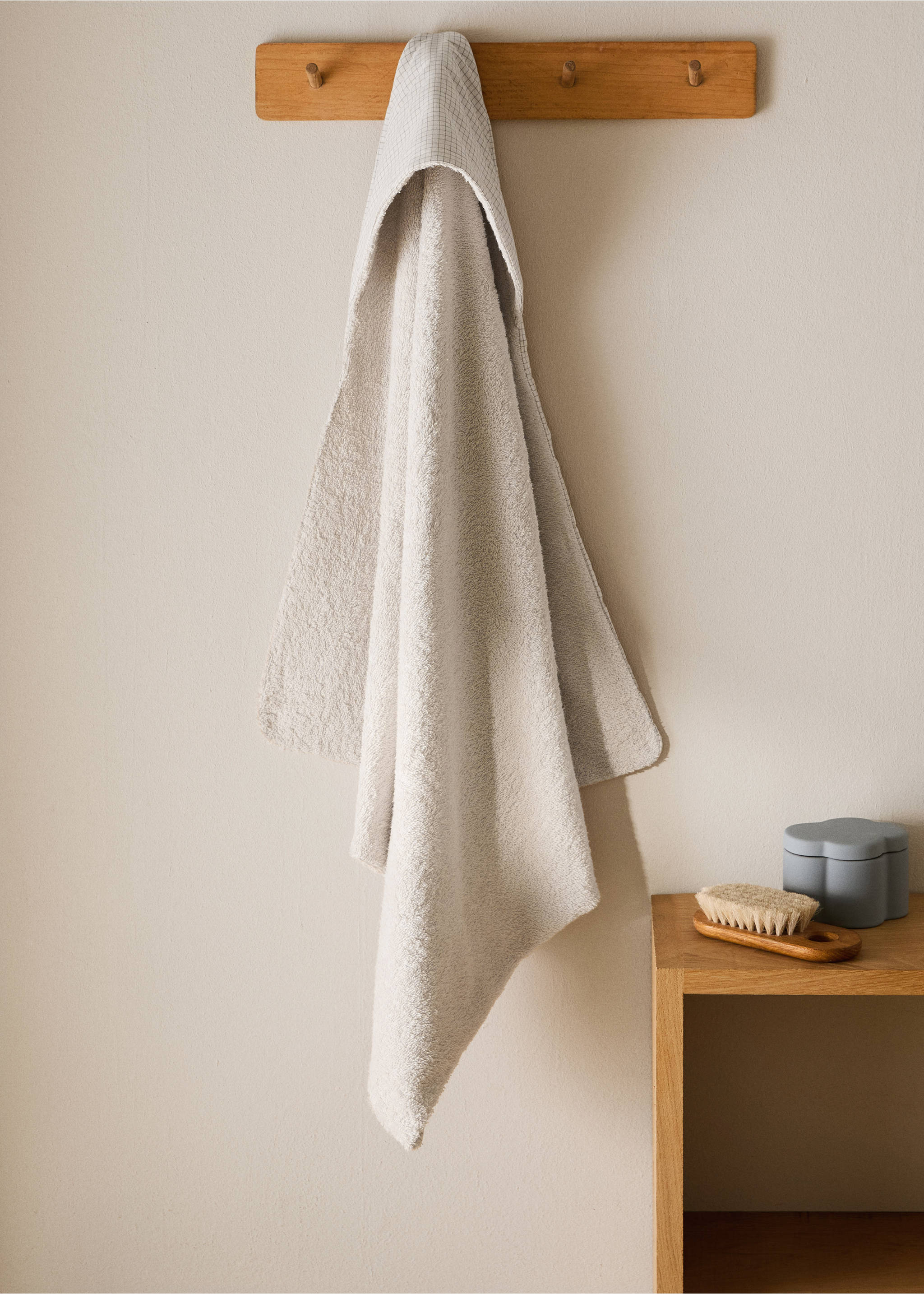 Badrock för barn i bomull med rutmönster - Allmän bild, Mellanbrun. Ref: 17055168-00.