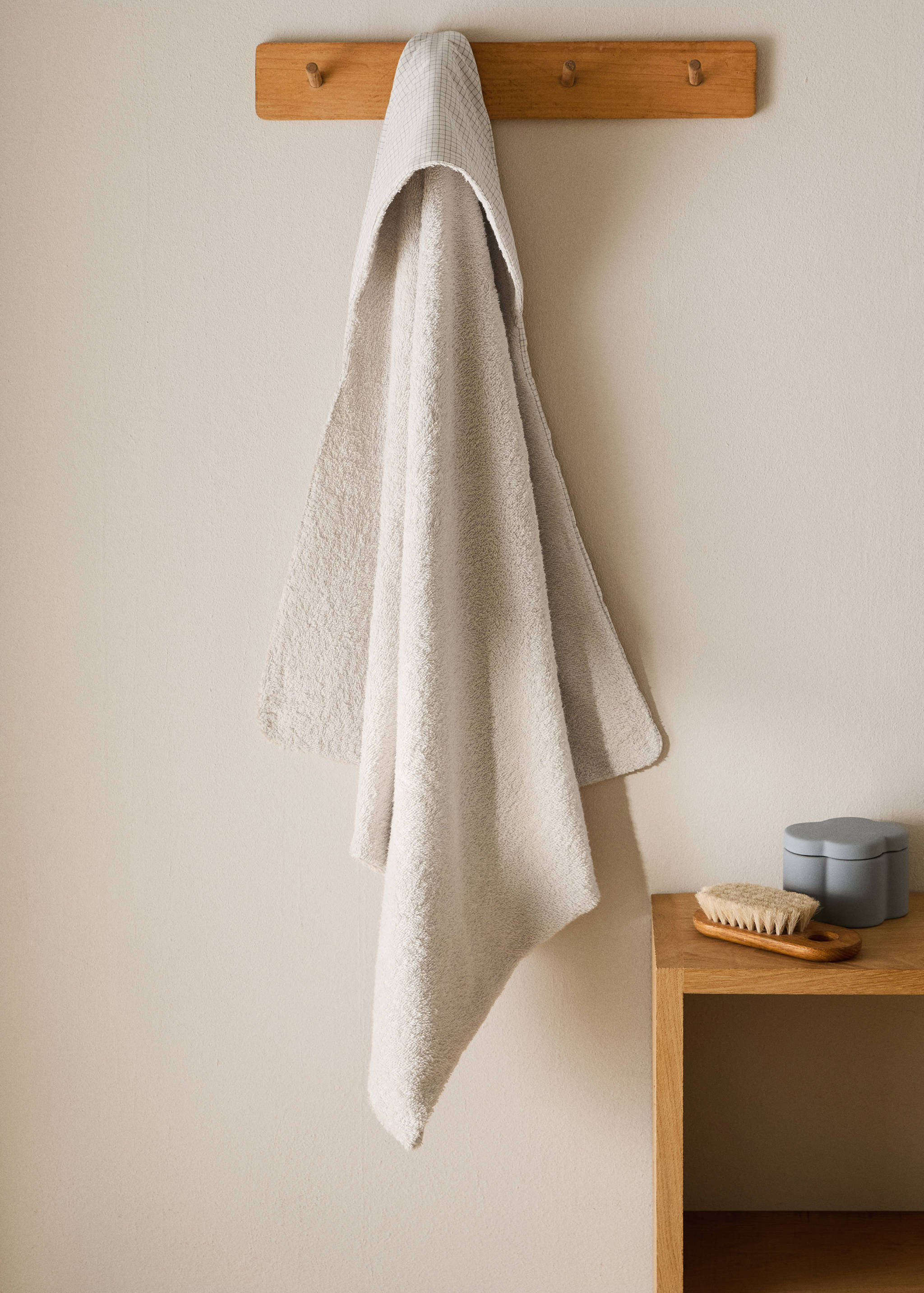 Badrock för barn i bomull med rutmönster - Allmän bild