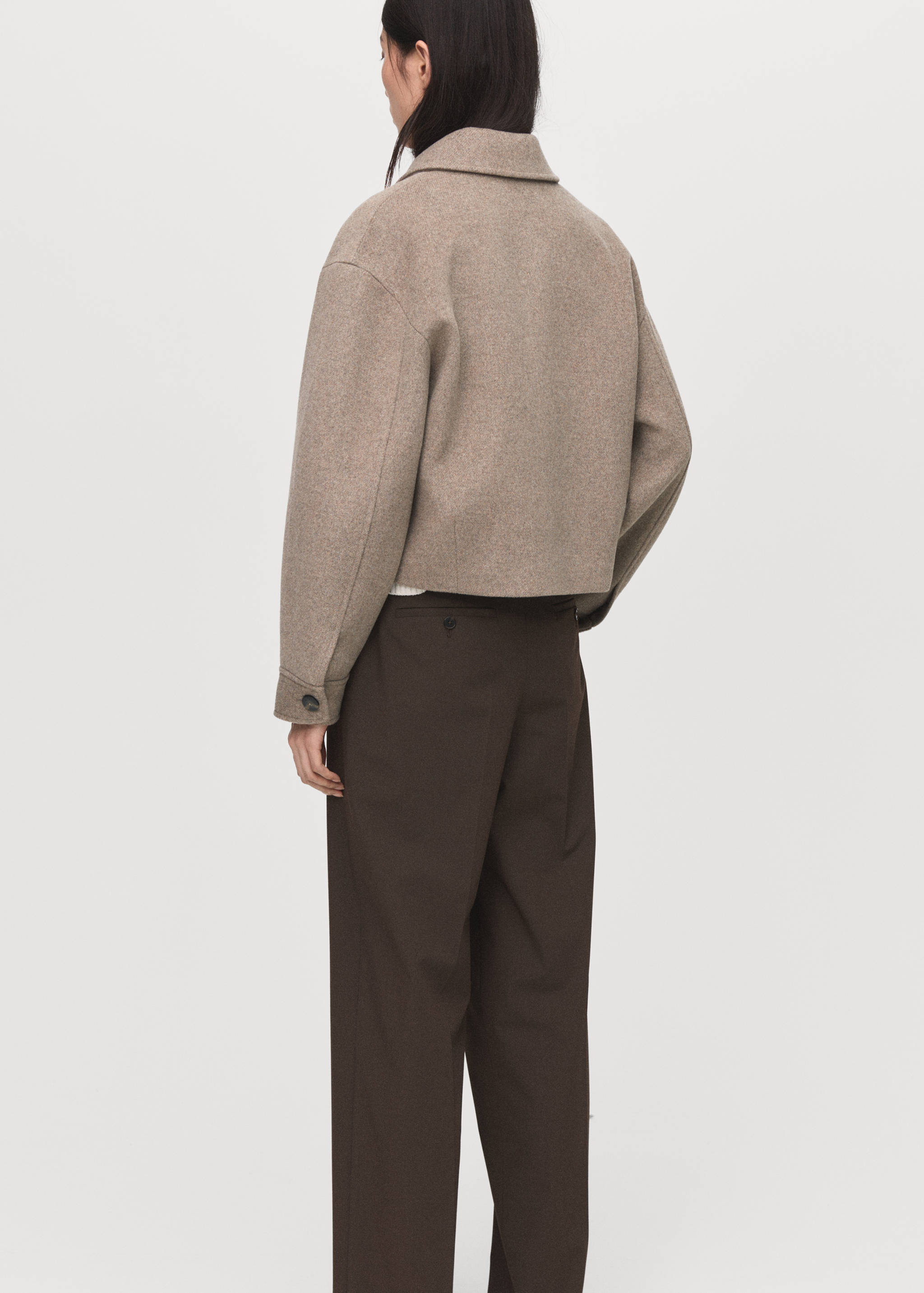 Casaco bomber de lã - Verso do artigo