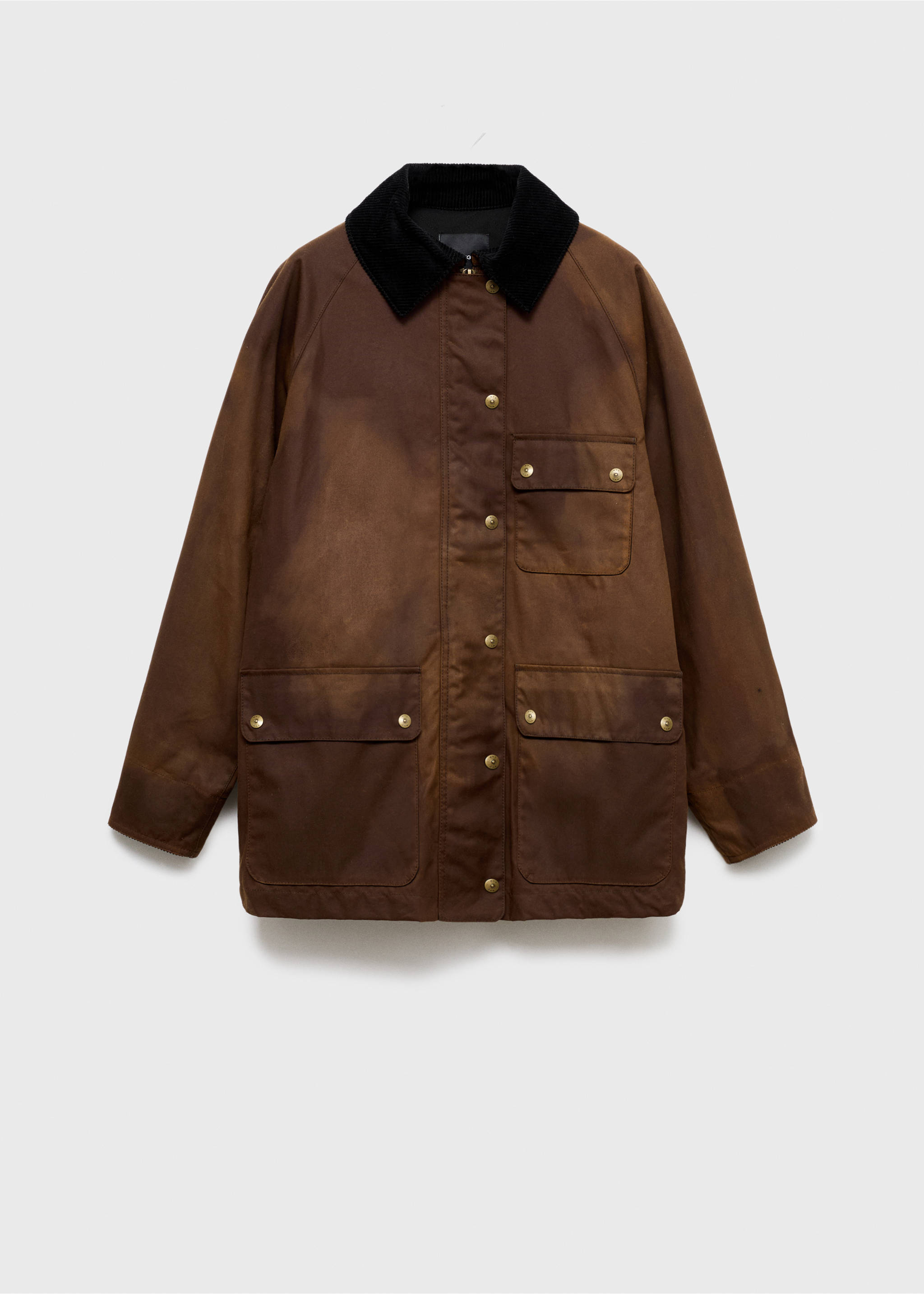 Wachs-Effekt-Parka mit Cordkragen - Artikel ohne Model, Tobacco-Braun. Ref: 17055790-00.