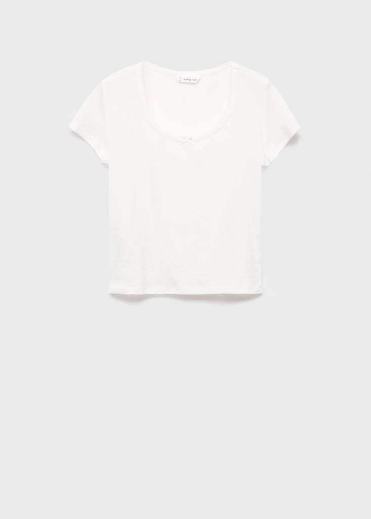 T-shirt with bow — Off White