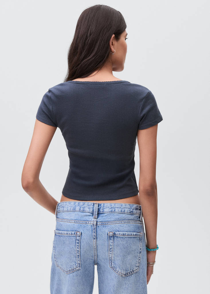 T-shirt with bow — Navy