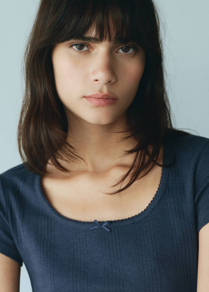 T-shirt with bow — Navy