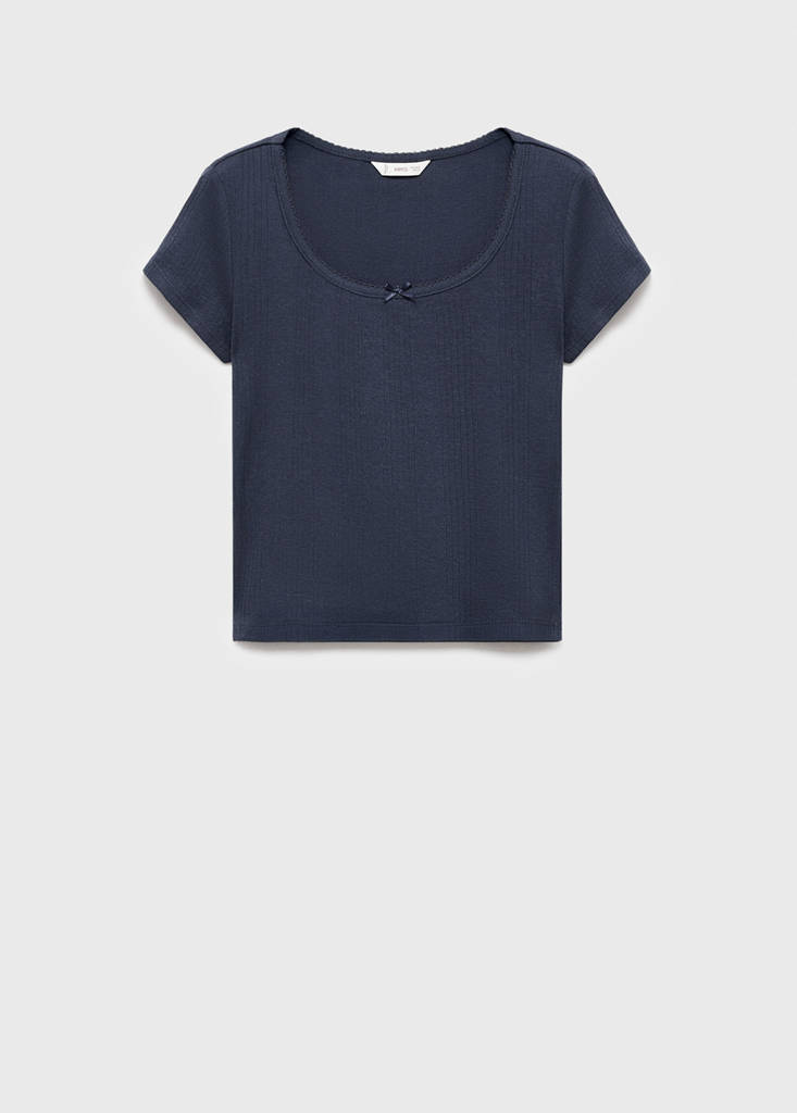 T-shirt with bow — Navy