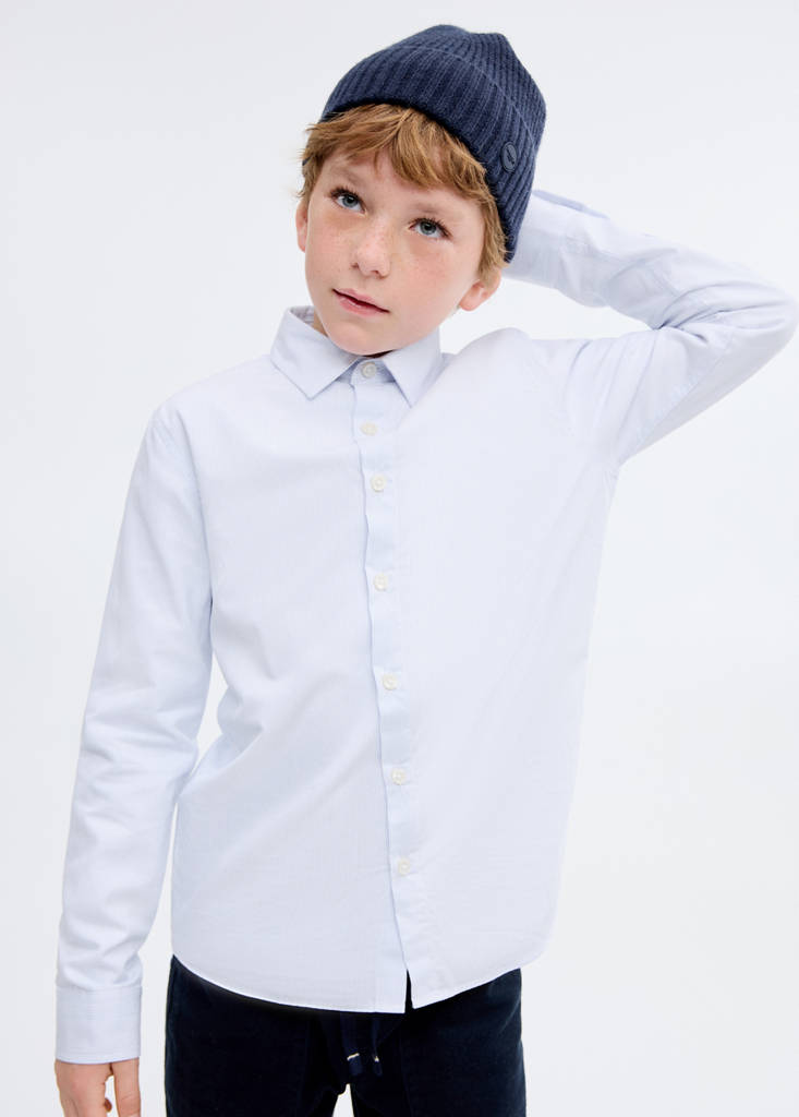 Striped Oxford shirt — Sky Blue