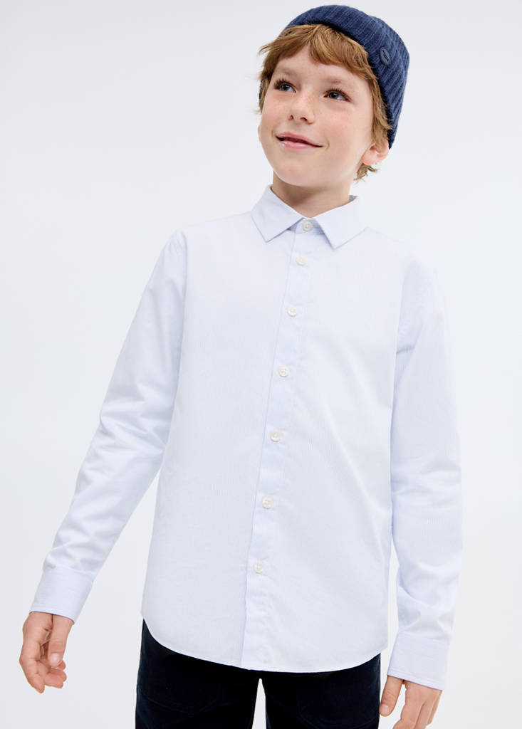 Striped Oxford shirt — Sky Blue