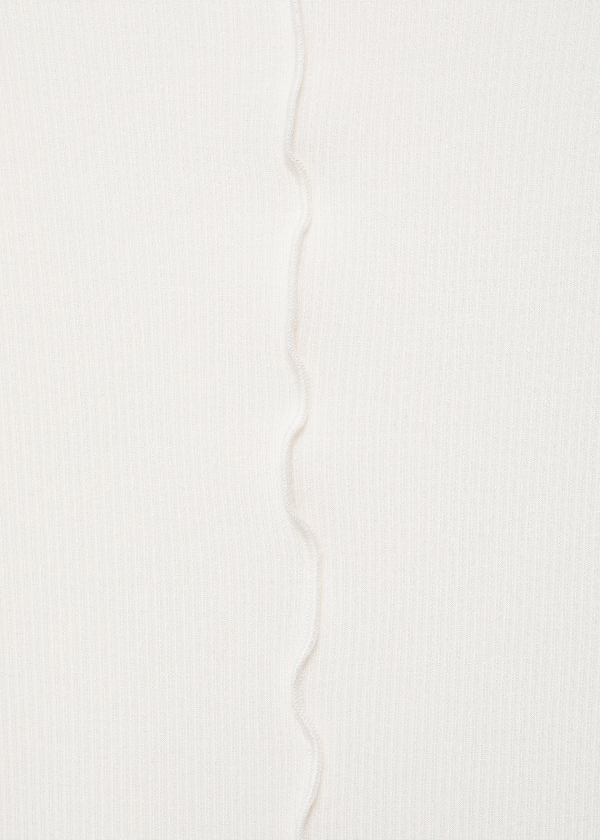 Ribbed t-shirt with scalloped trim - Details of the article 0, White. Ref: 17055798-00.