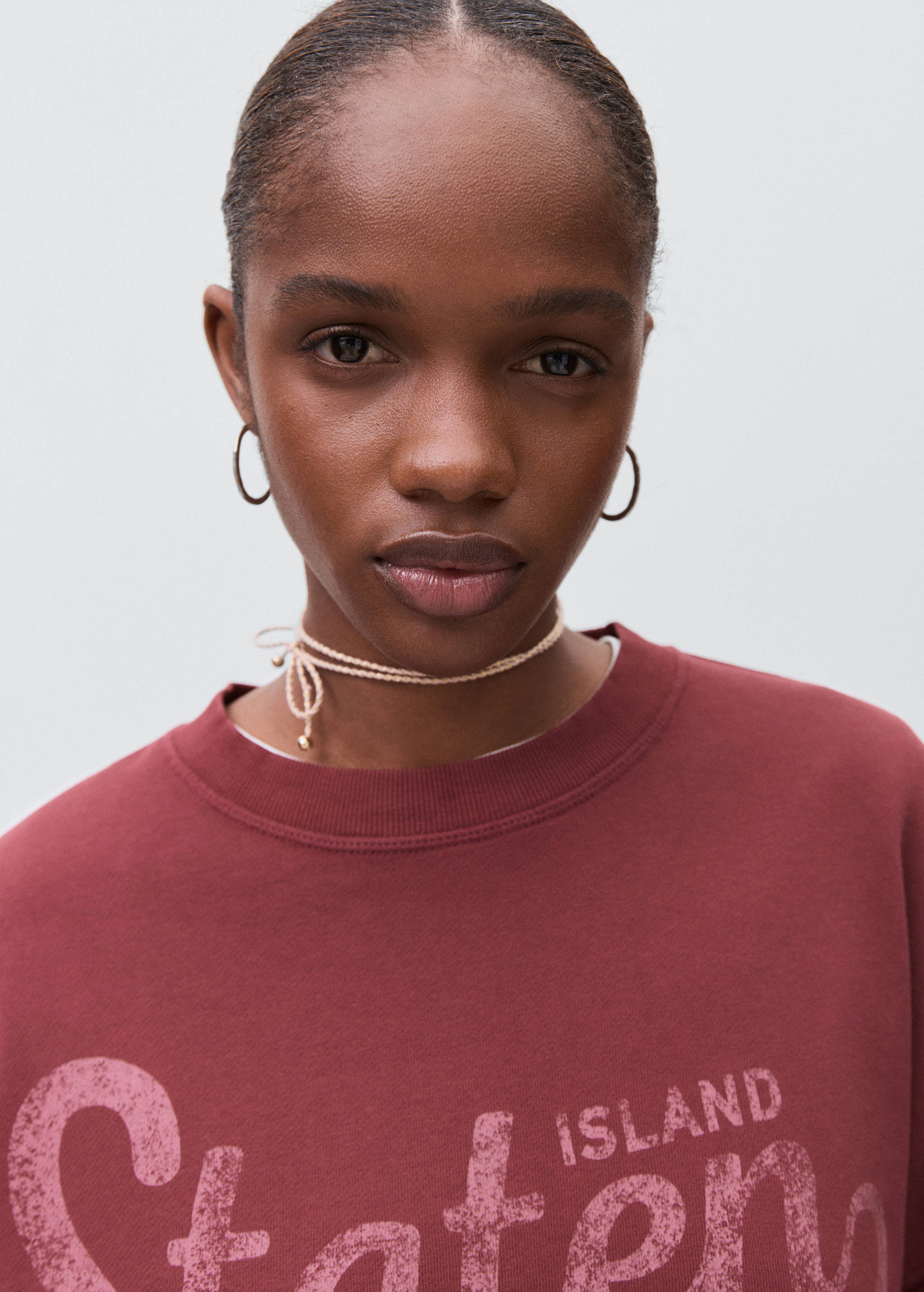 Printed cotton sweatshirt - Details of the article 1