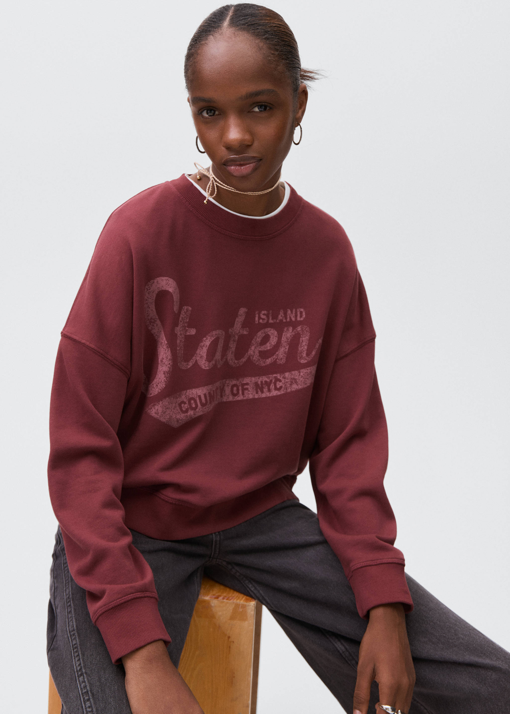 Printed cotton sweatshirt - Details of the article 2