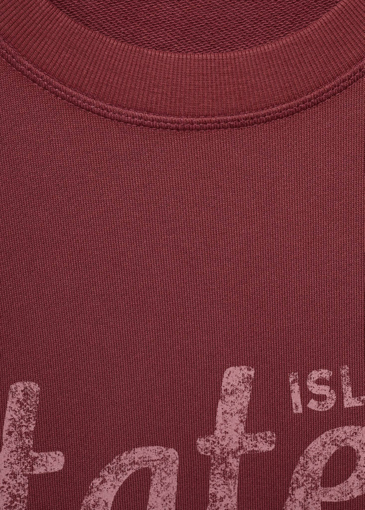 Printed cotton sweatshirt — Maroon
