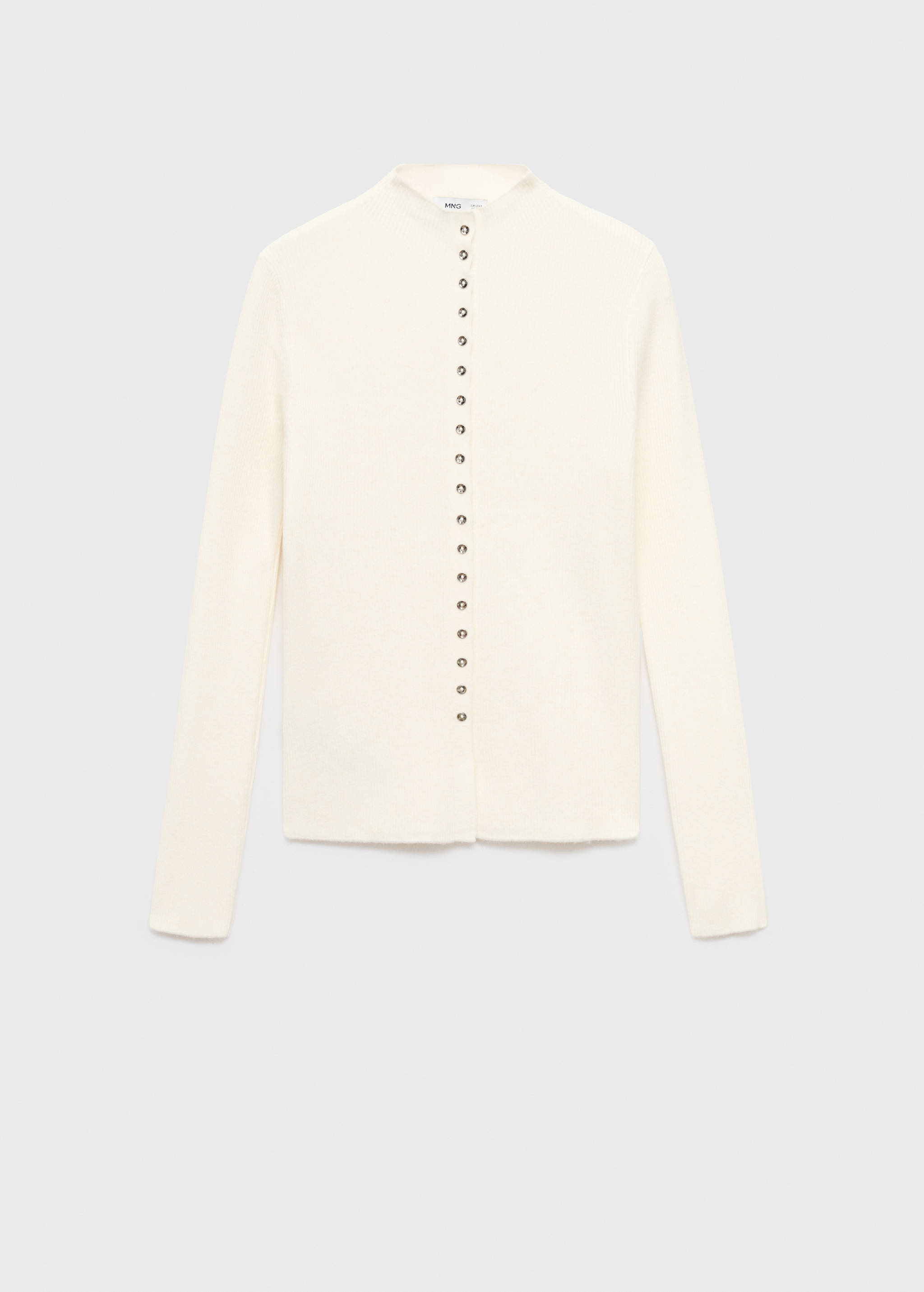 Fine rib knit cardigan - Article without model