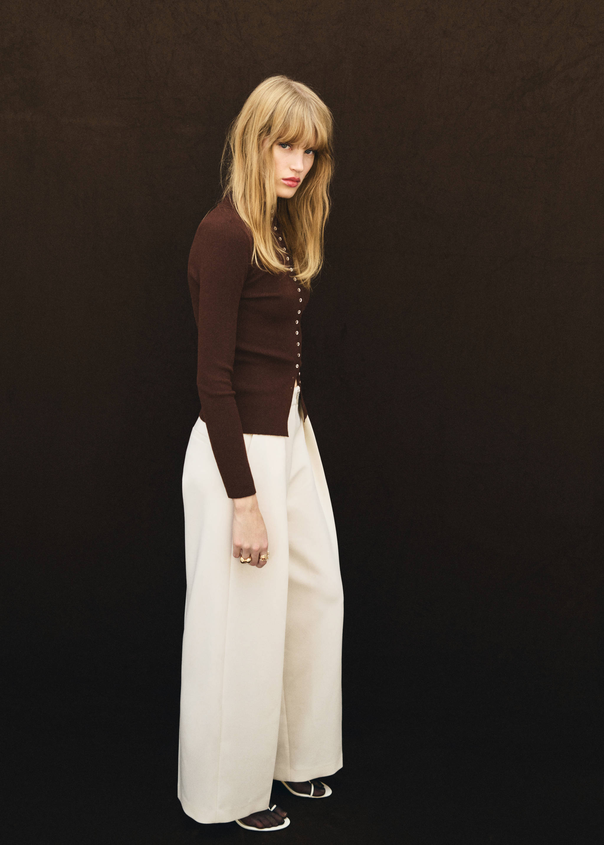 Ζακέτα λεπτή πλέξη rib - Λεπτομέρεια του προϊόντος 1