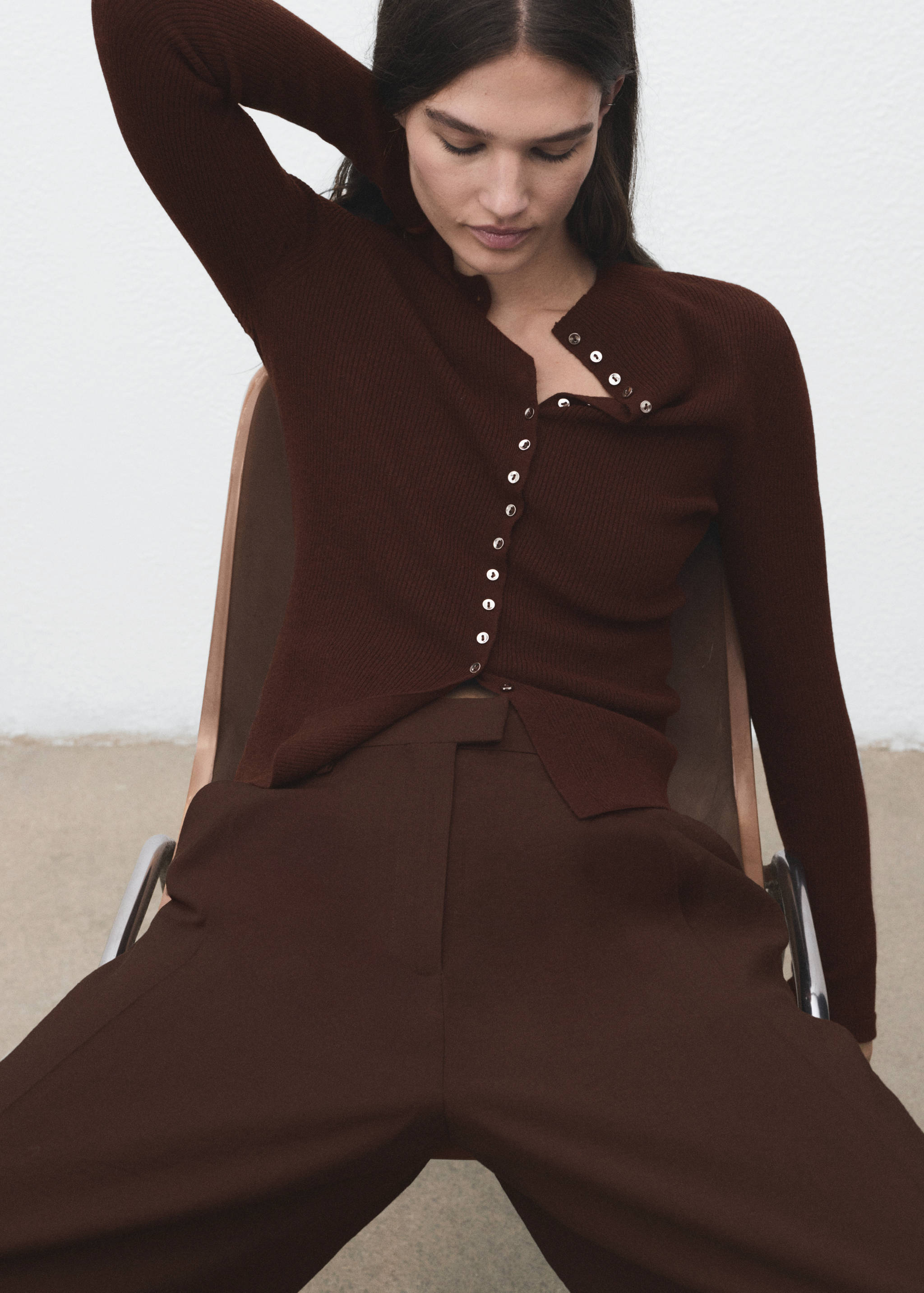 Ζακέτα λεπτή πλέξη rib - Λεπτομέρεια του προϊόντος 2