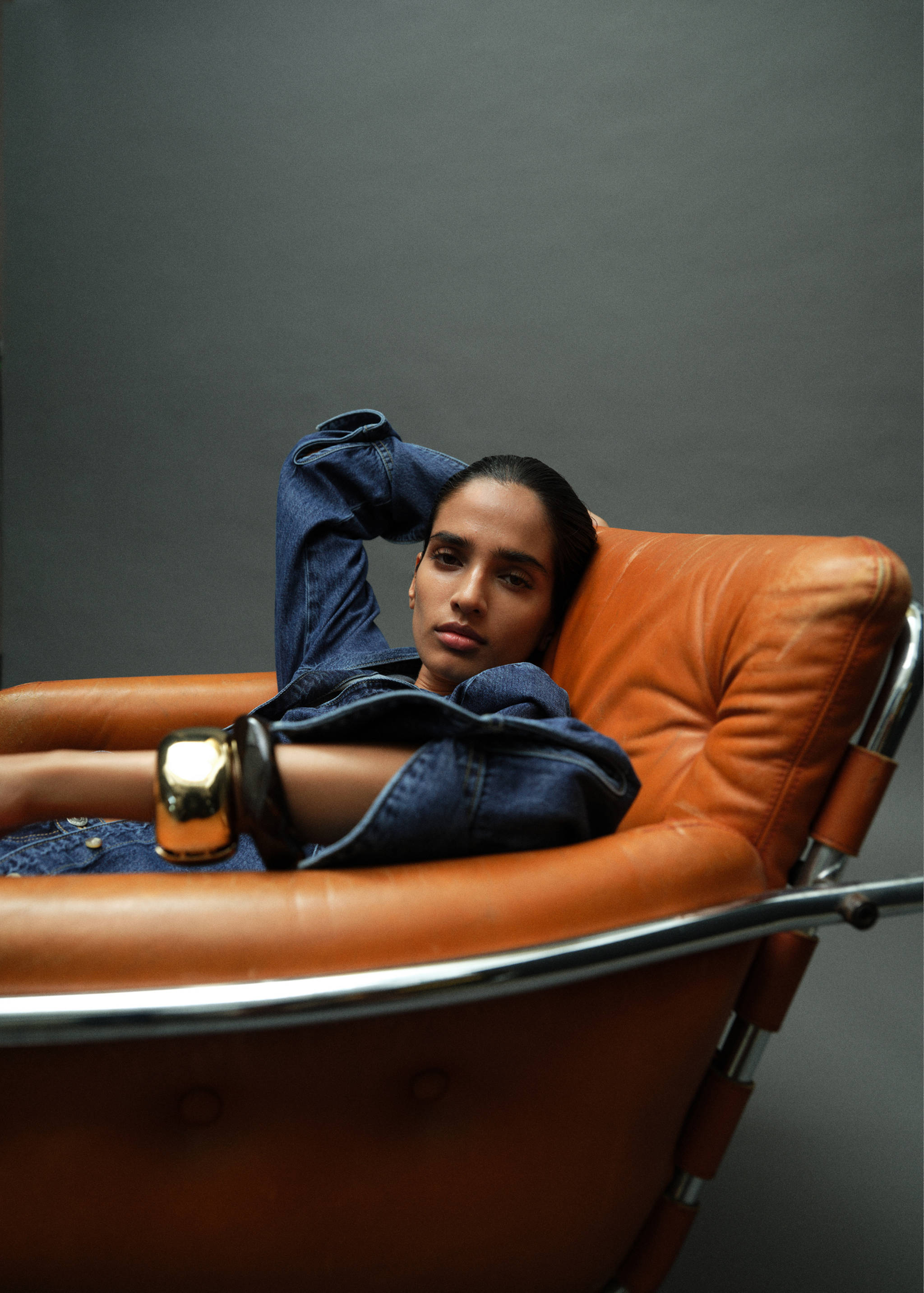 Denim shirt with bow - Details of the article 2