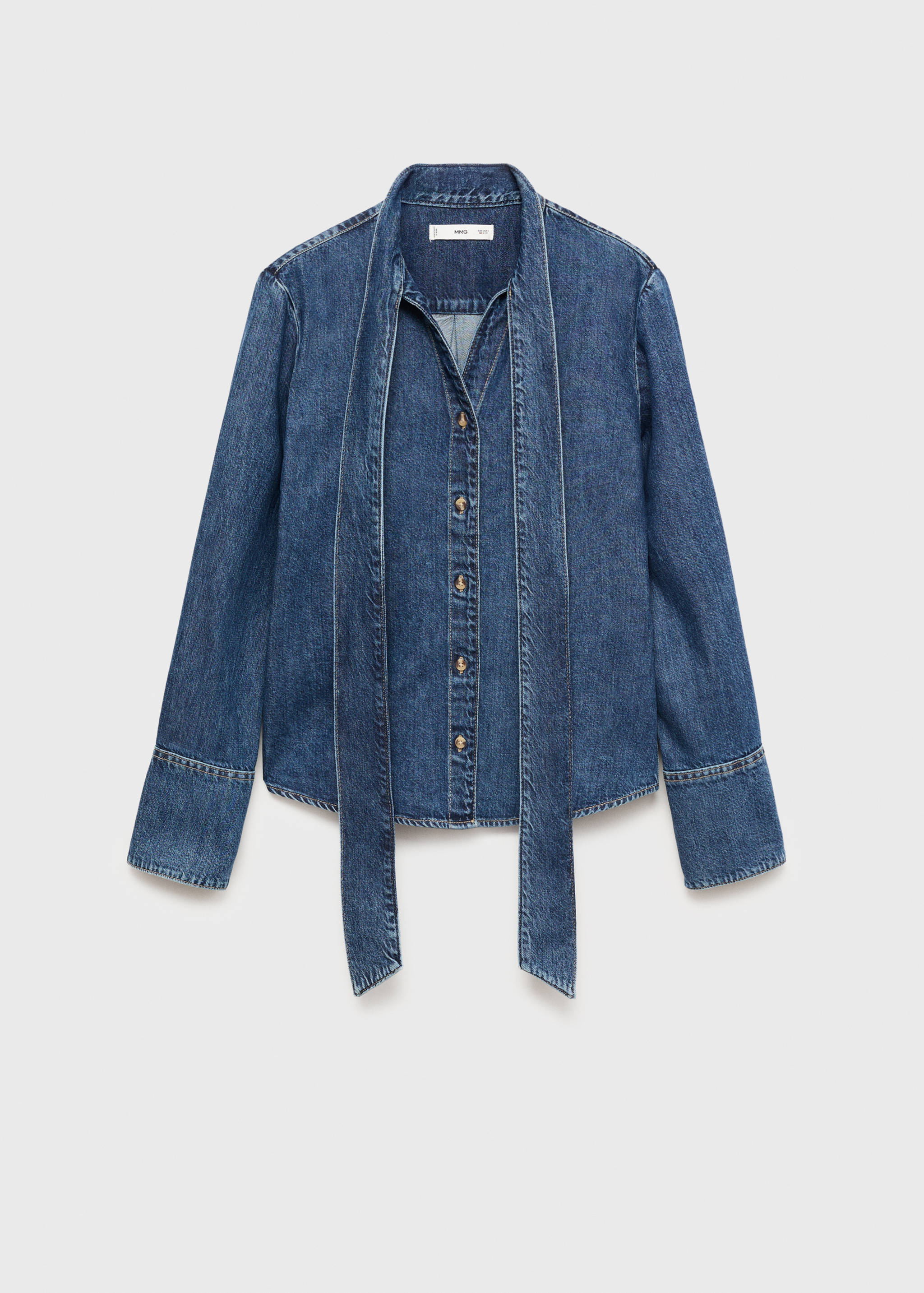 Denim shirt with bow - Article without model