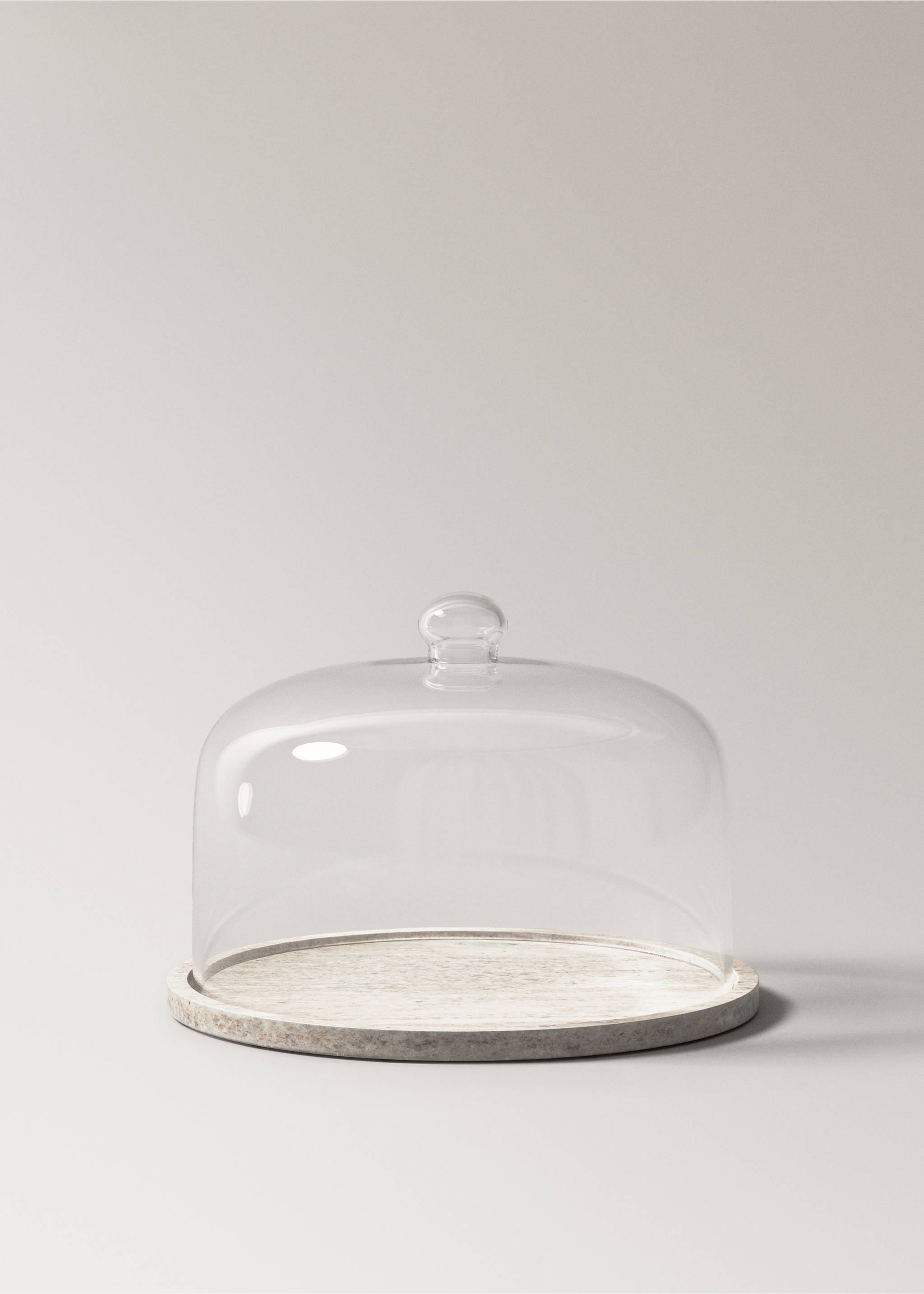 Marble cake stand - Article without model, Ecru. Ref: 17055807-00.