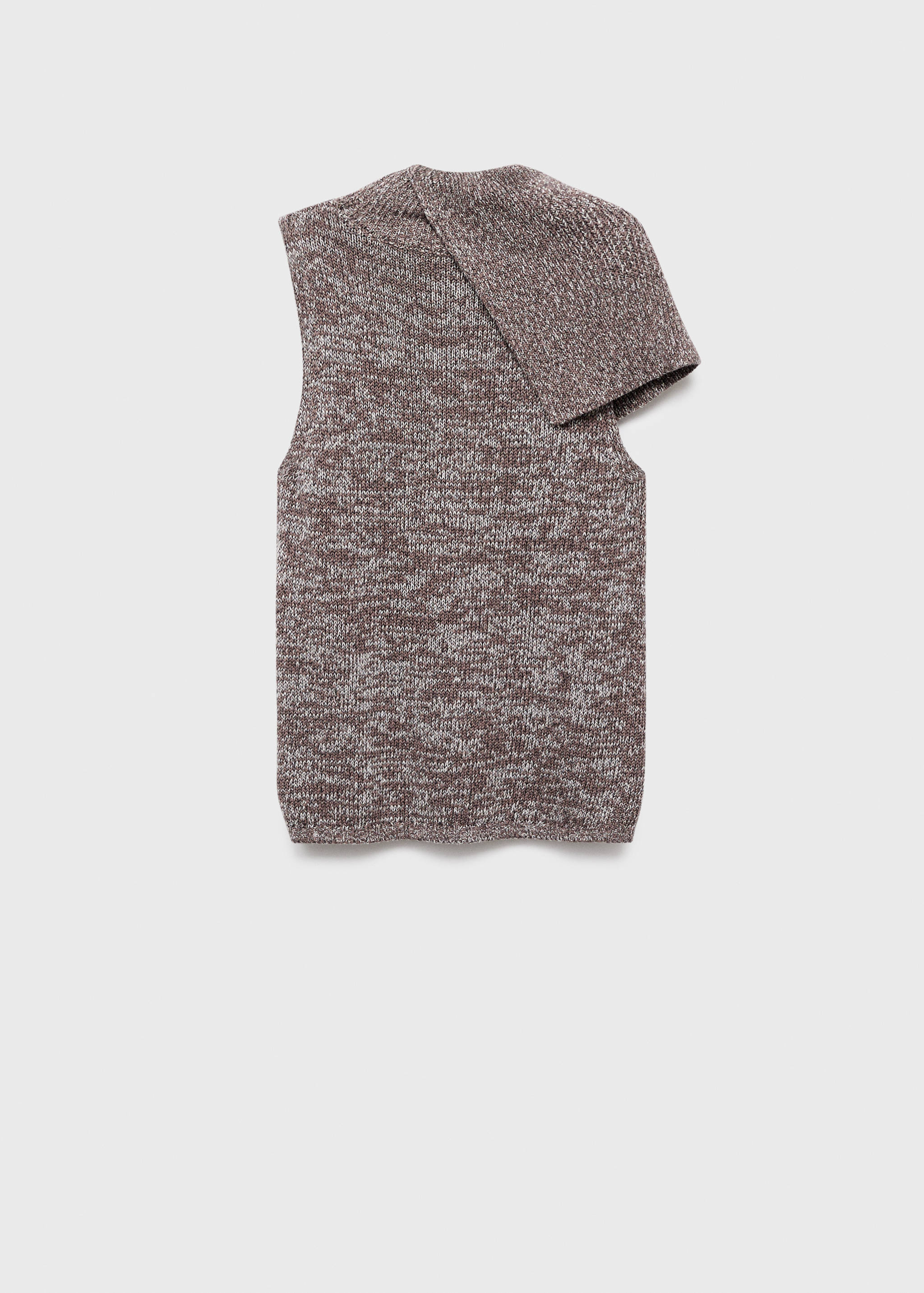 Vest with mottled wrap collar - Article without model