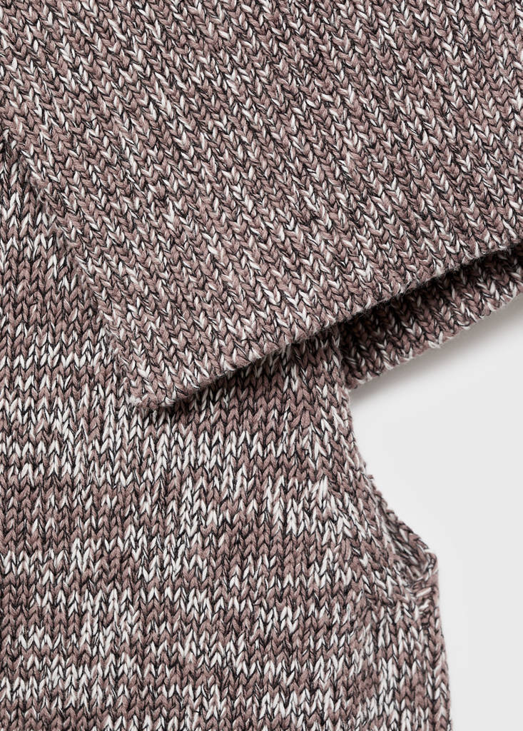 Waistcoat with mottled wrap collar — Light/Pastel Grey