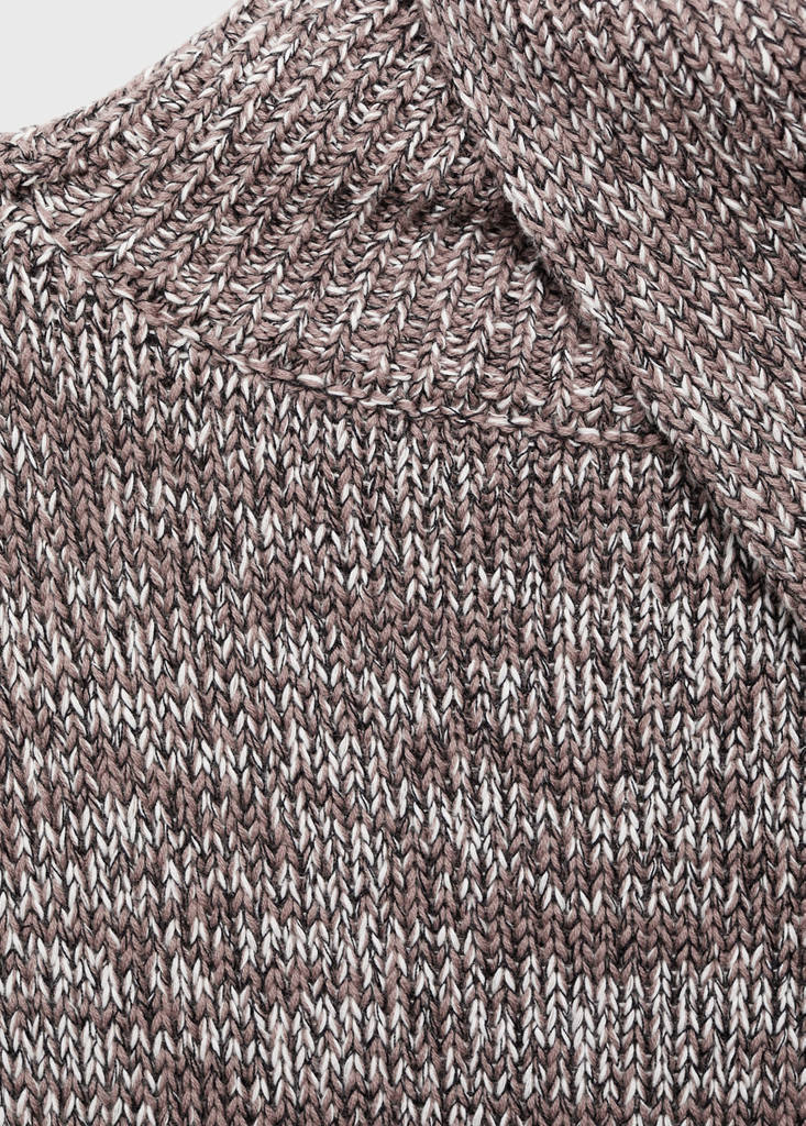 Waistcoat with mottled wrap collar — Light/Pastel Grey