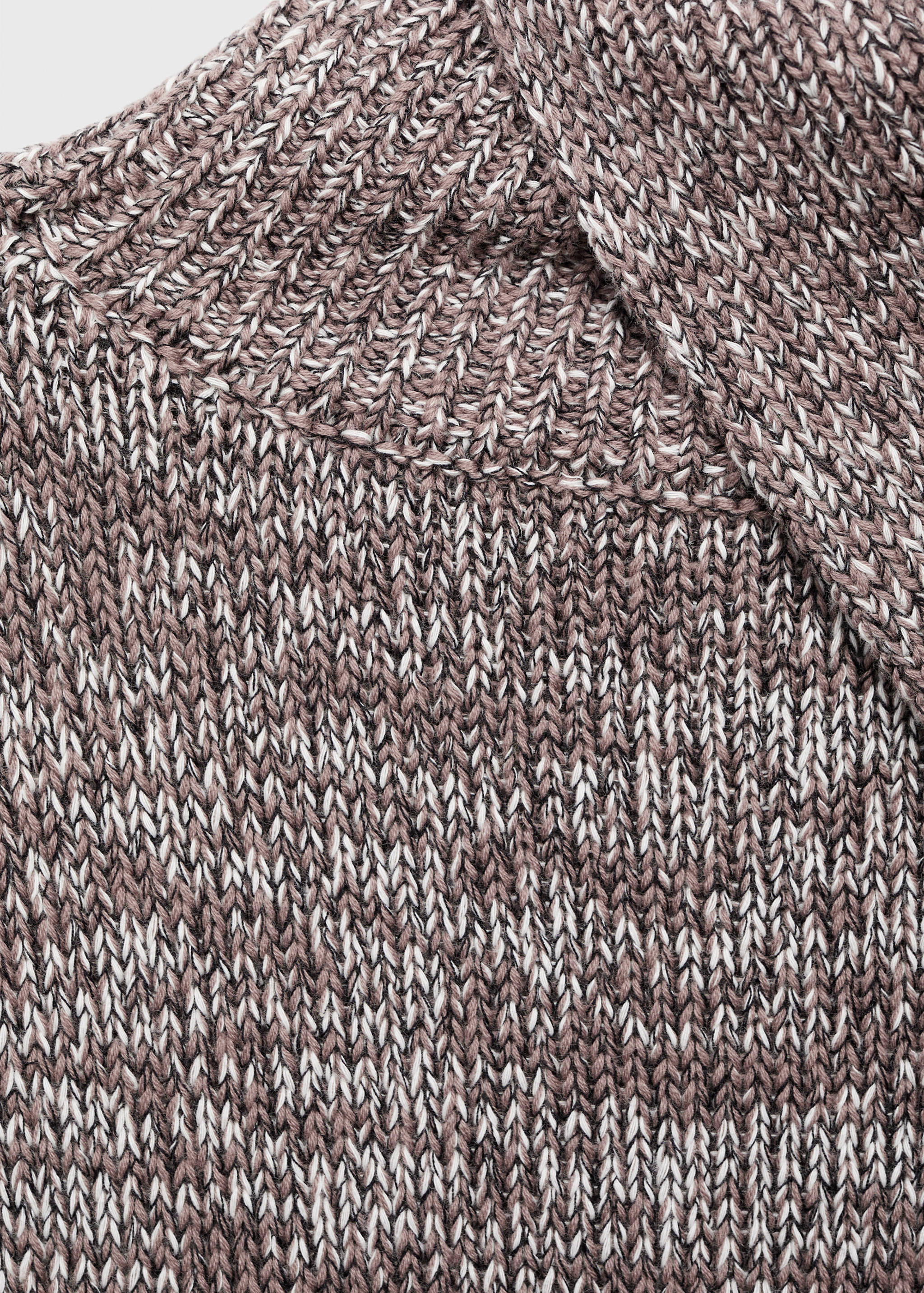 Vest with mottled wrap collar - Details of the article 0