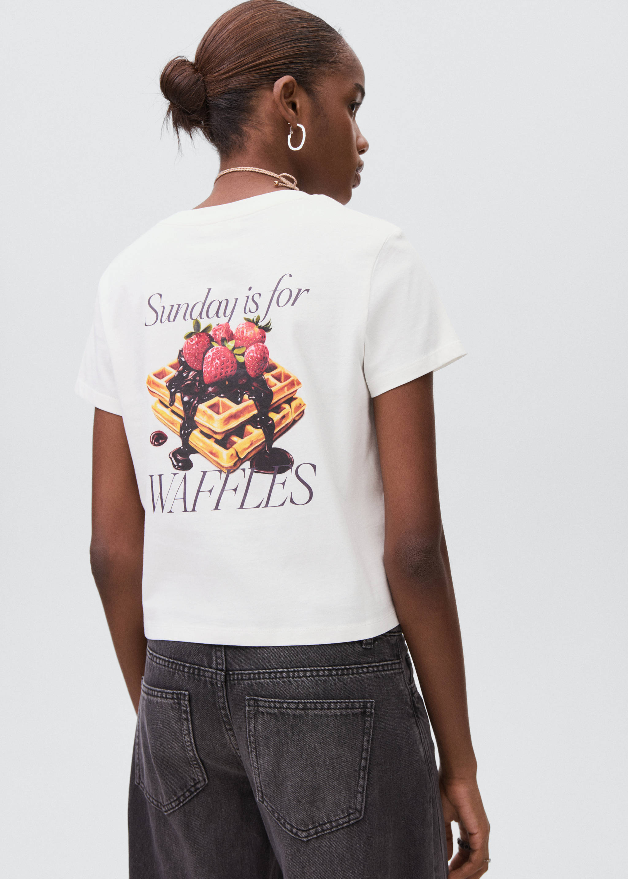 Printed cotton-blend t-shirt - Reverse of the article