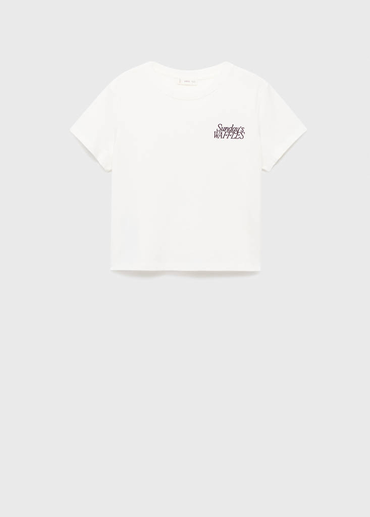 Printed cotton-blend t-shirt — Off White