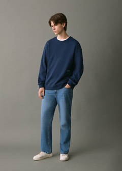 Printed cotton sweatshirt — Navy 2