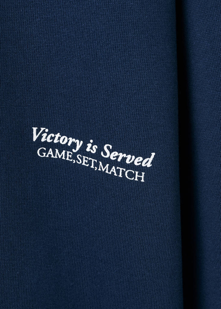 Printed cotton sweatshirt — Navy
