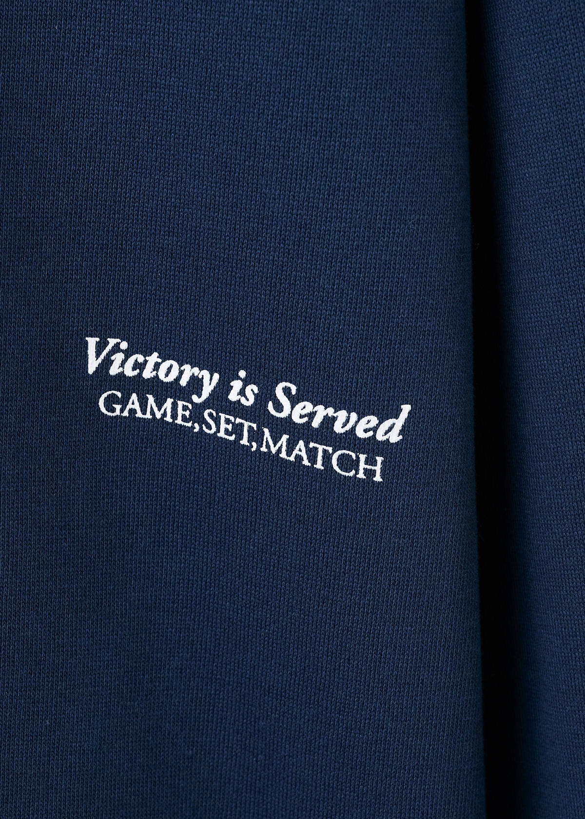 Printed cotton sweatshirt — Navy