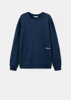 Printed cotton sweatshirt — Navy 3