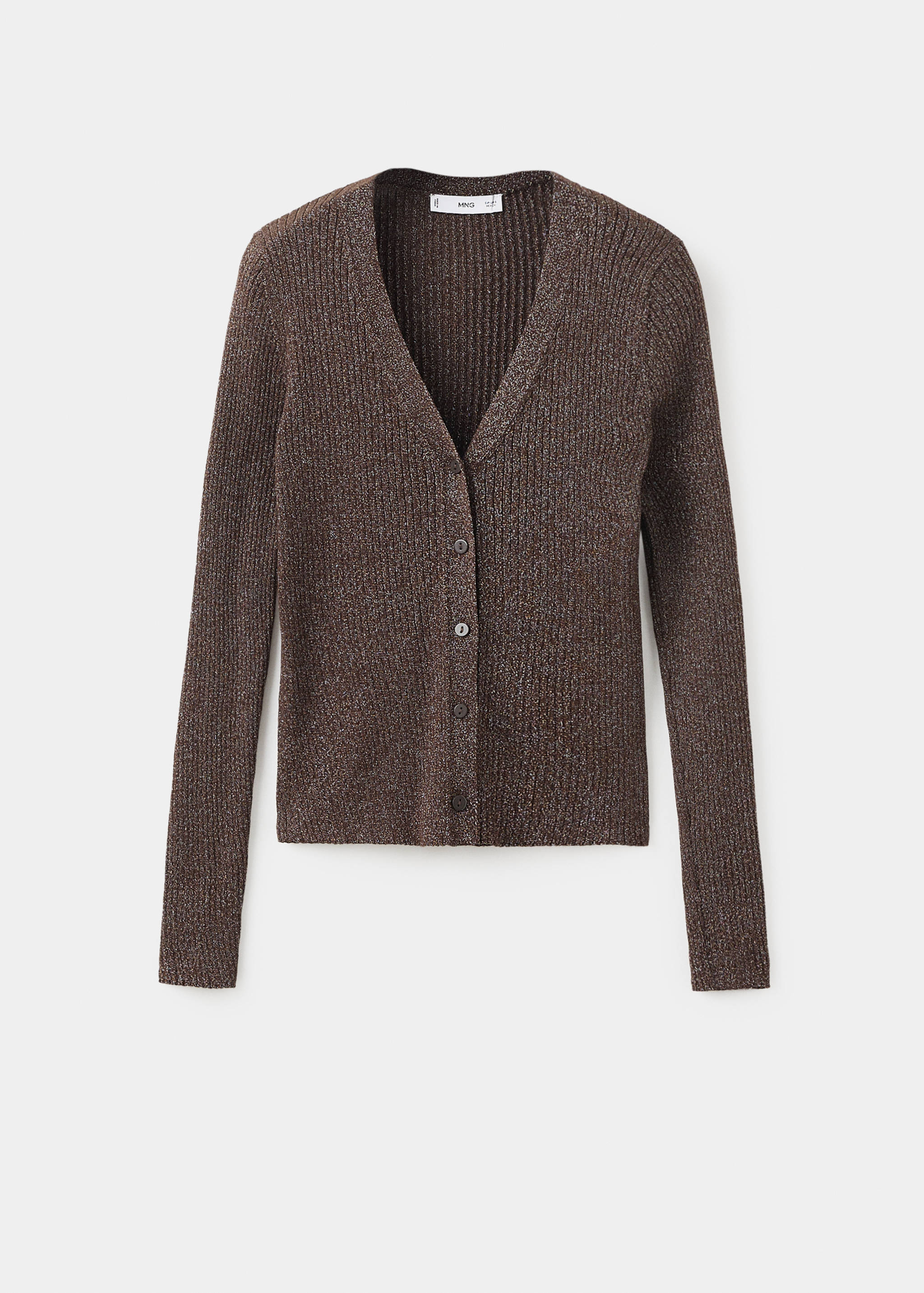 Ribbed knitted cardigan - Article without model