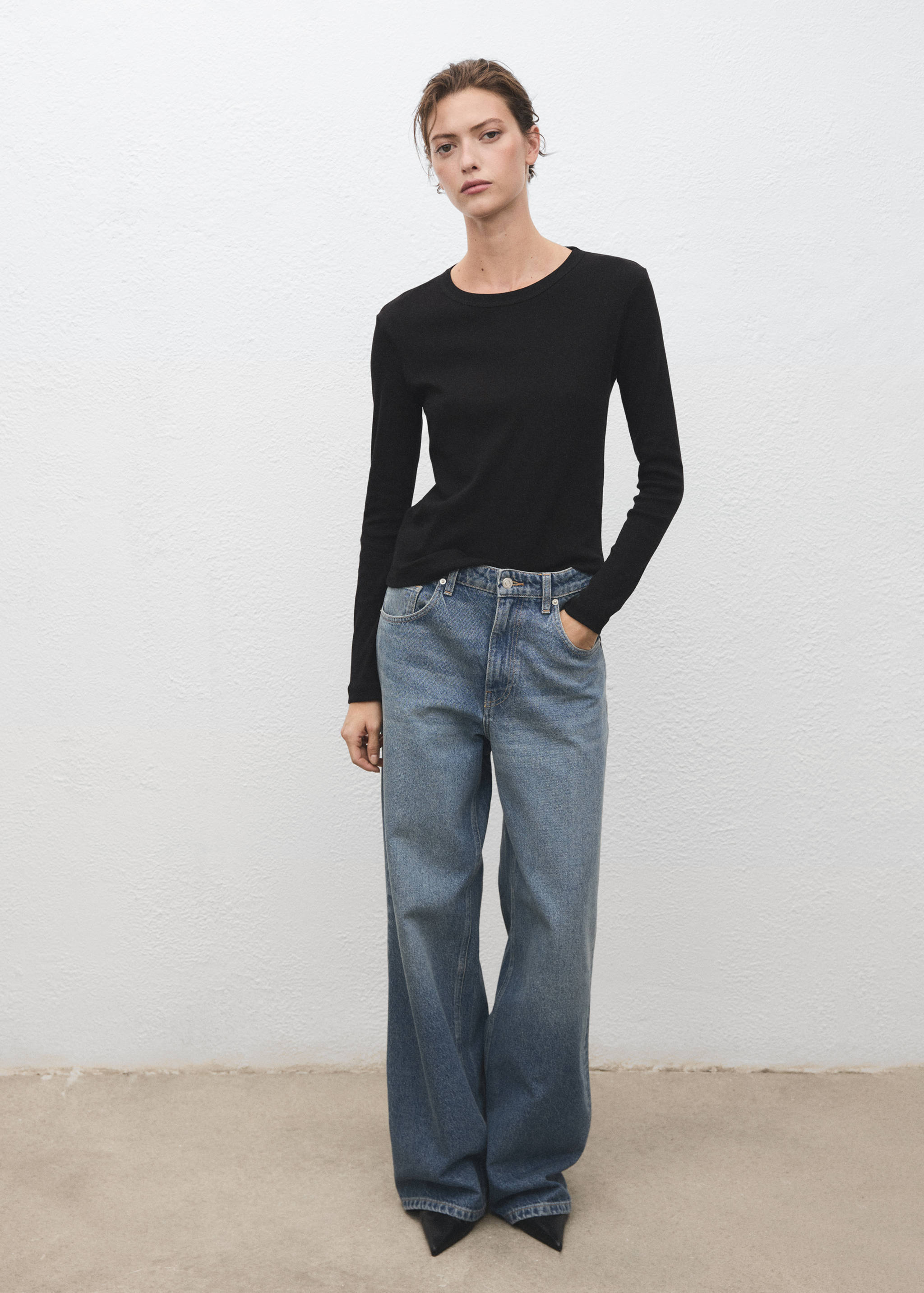 Long sleeve cotton t-shirt - General plane