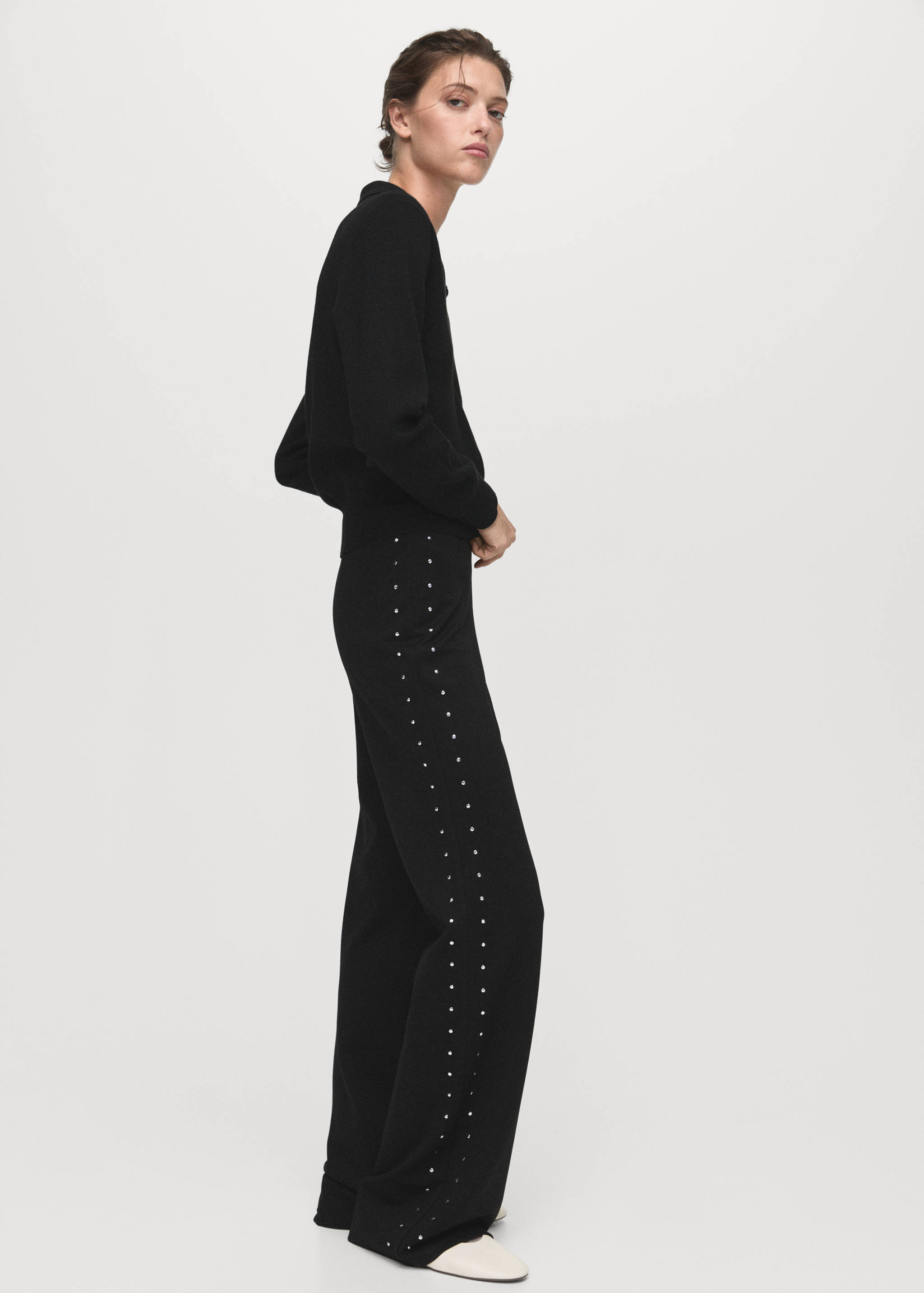 Straight leggings with rhinestones - General plane