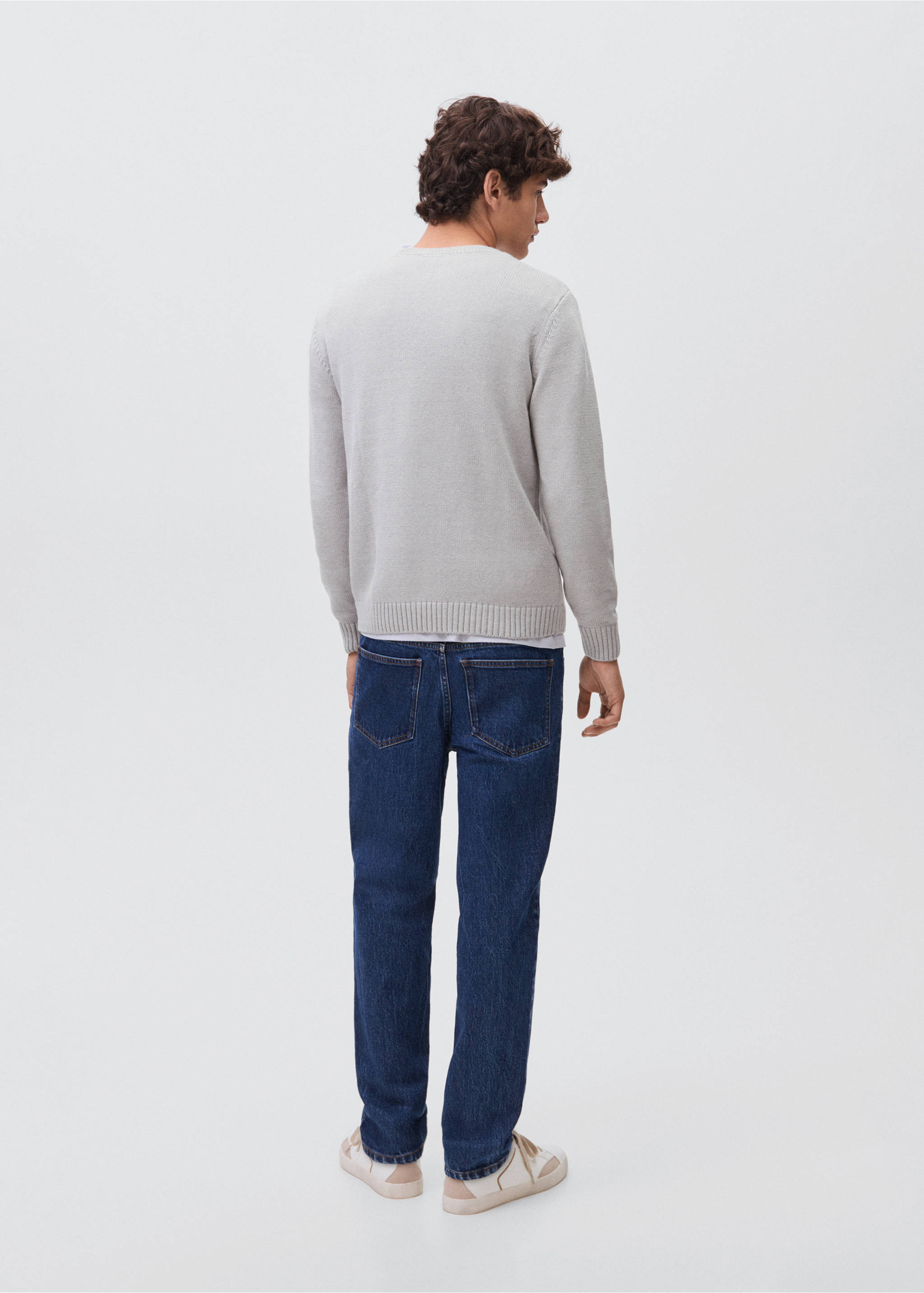 Jersey básico algodón - Reverso del artículo, Gris. Ref: 17055818-00.