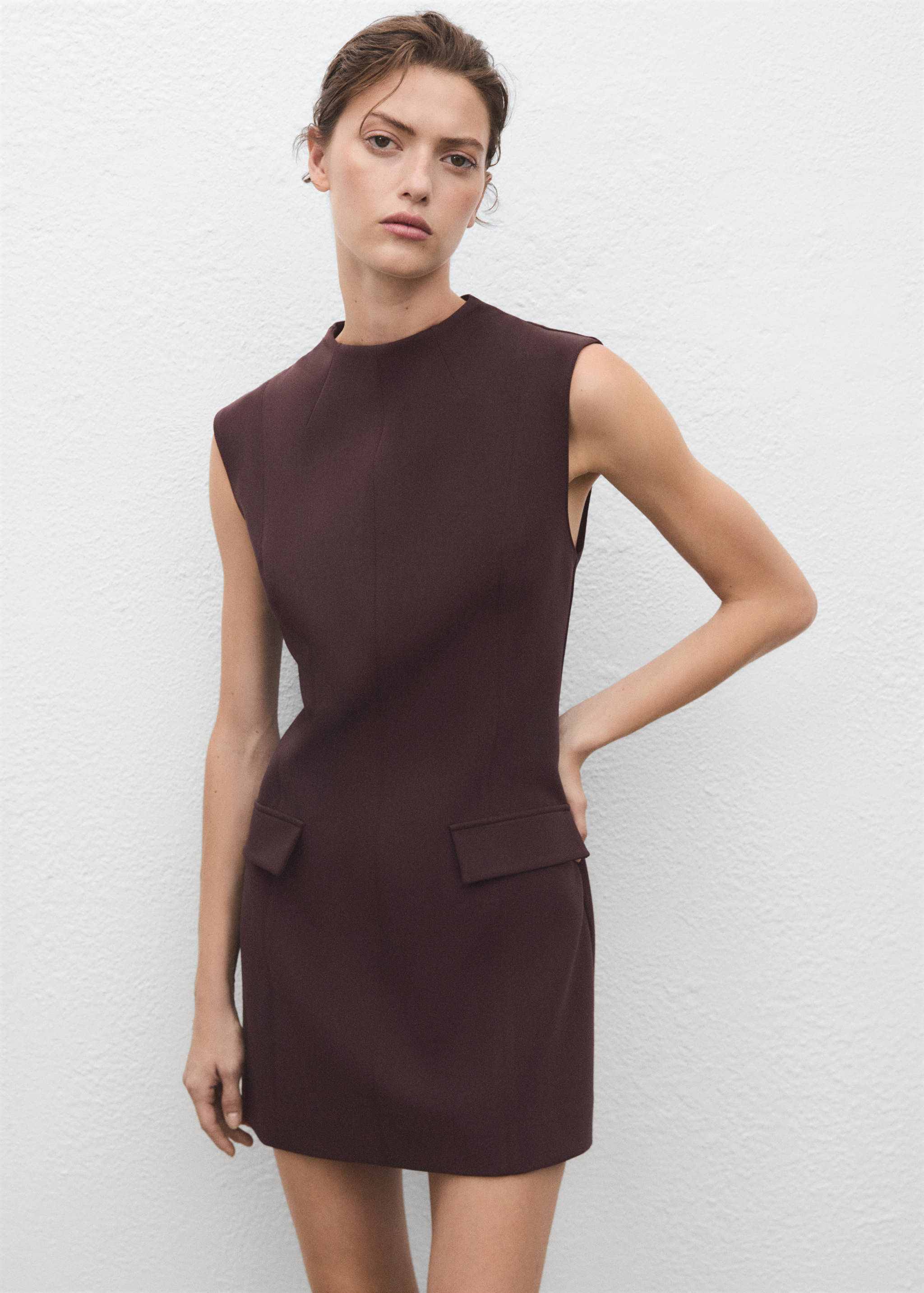 Dress with flap pocket - Medium plane