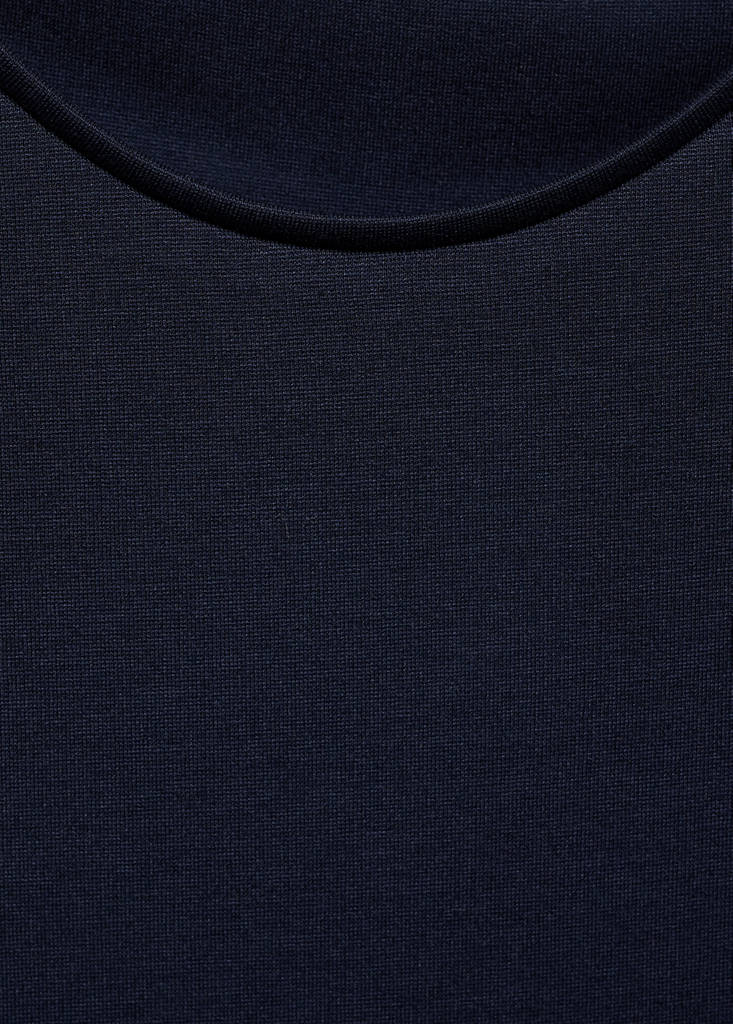 Short-sleeved peplum t-shirt — Navy