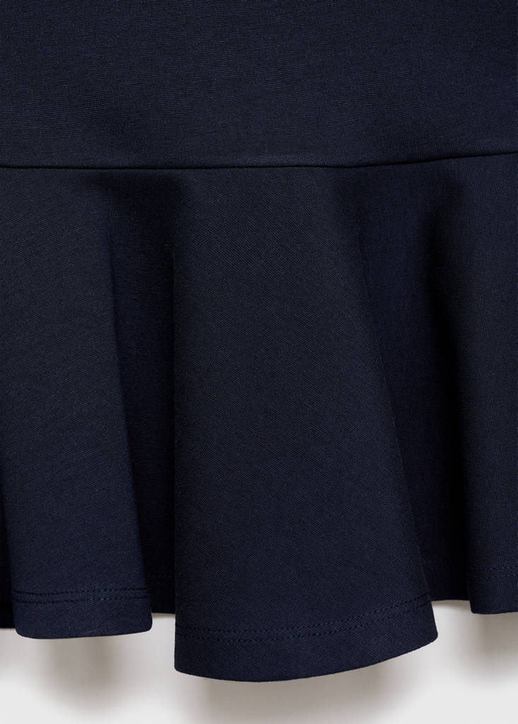 Short-sleeved peplum t-shirt — Navy