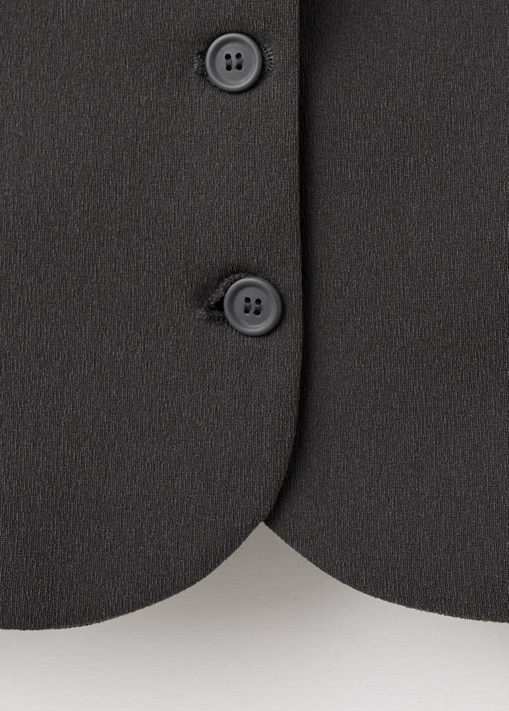 Tailored cropped suit jacket — Grey