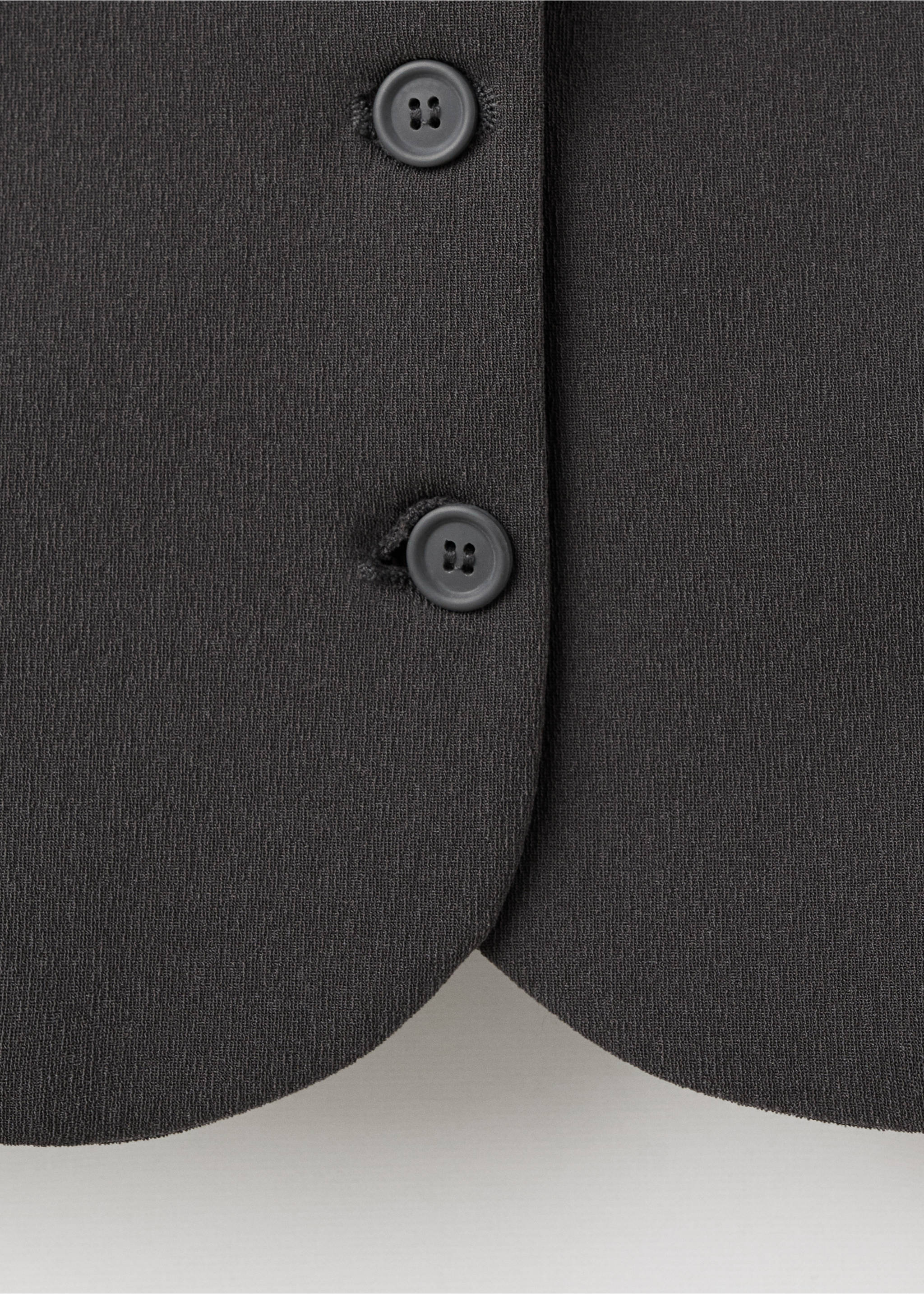 Tailored cropped suit blazer - Details of the article 8, Grey. Ref: 17055827-00.