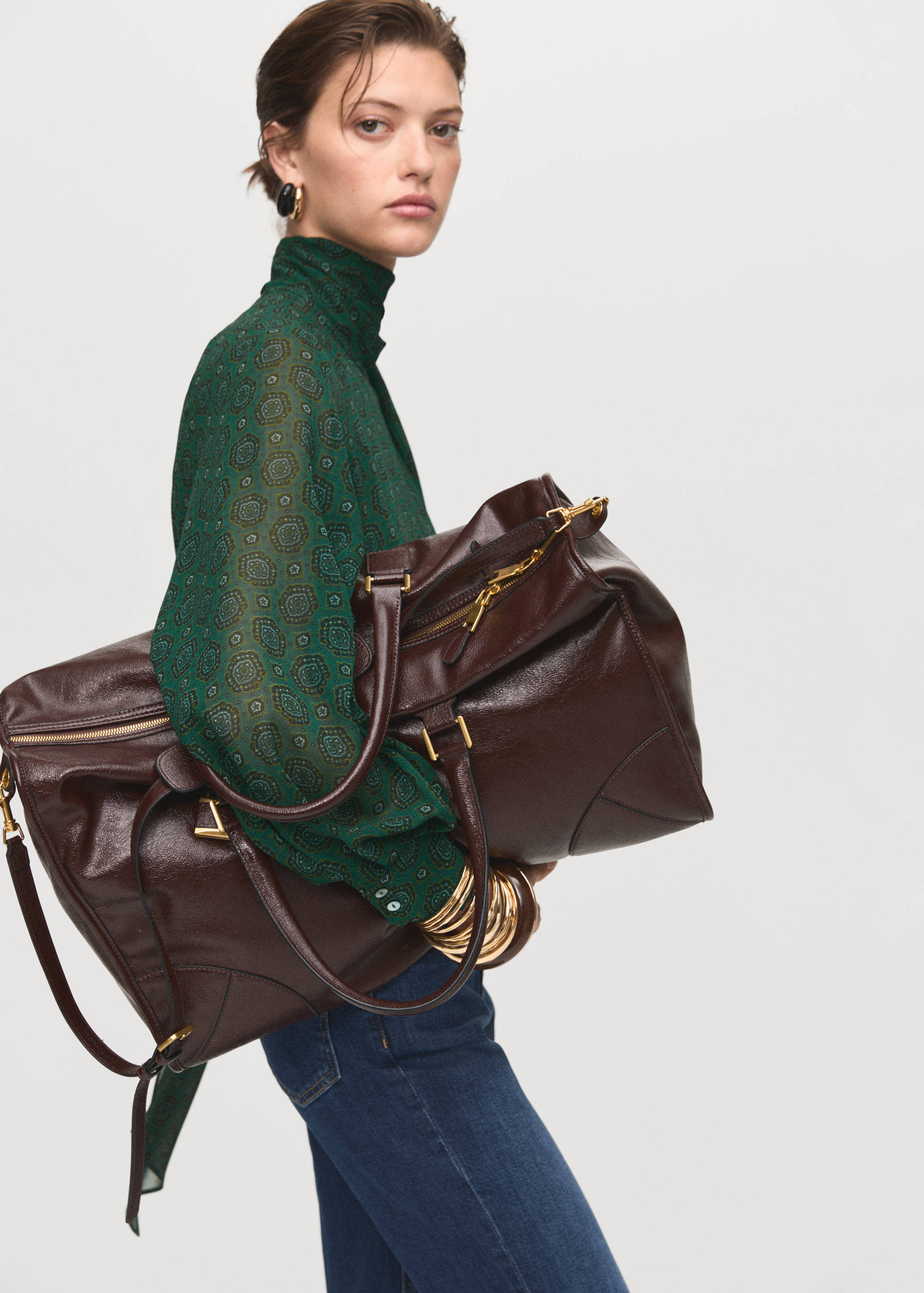 Blusa estampada com fecho de laço - Pormenor do artigo 2