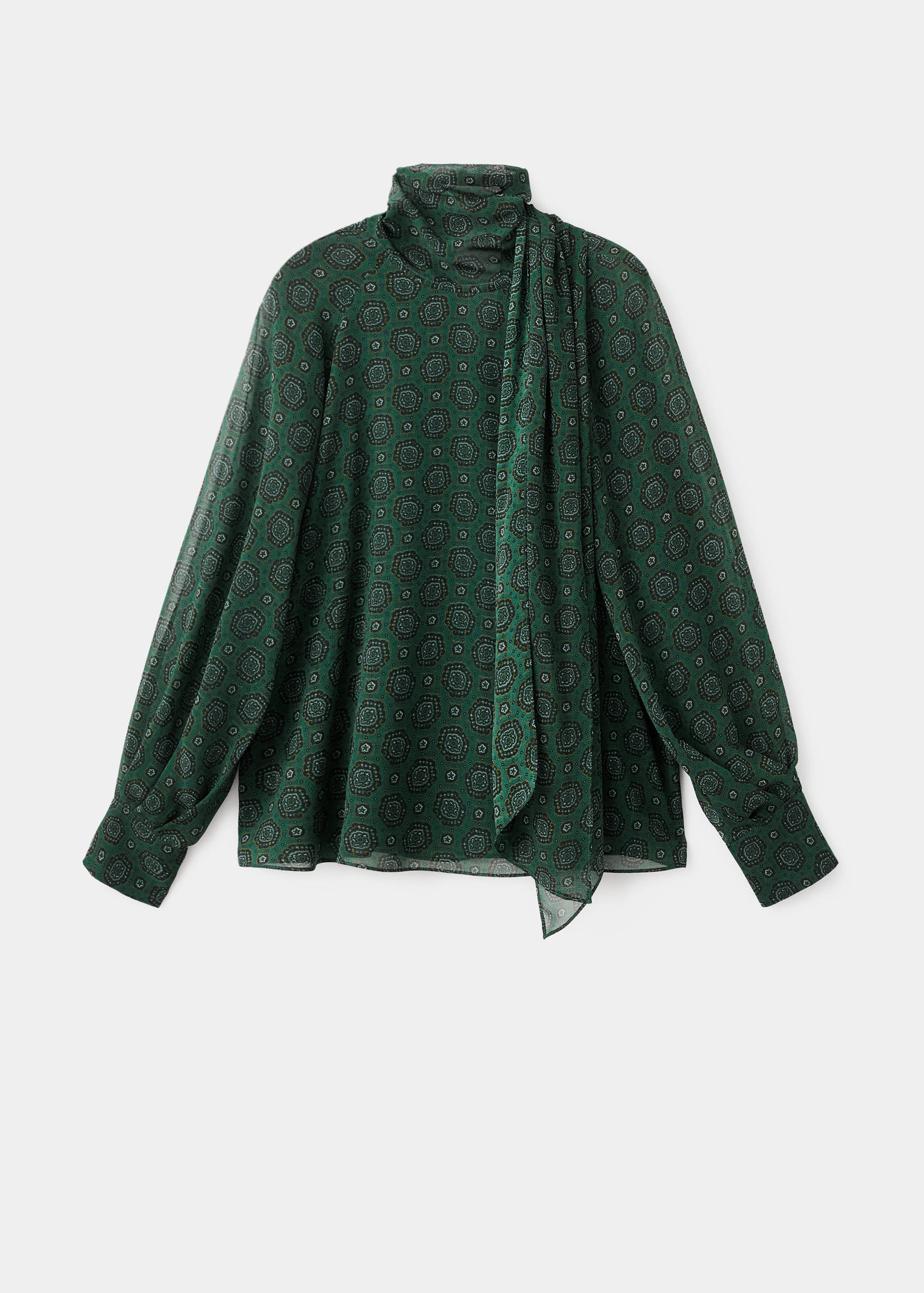 Blusa estampada com fecho de laço - Artigo sem modelo